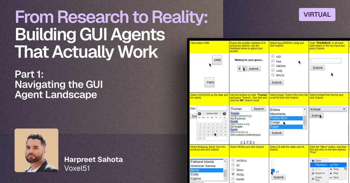 Building GUI Agents That Actually Work - August 15, 2025