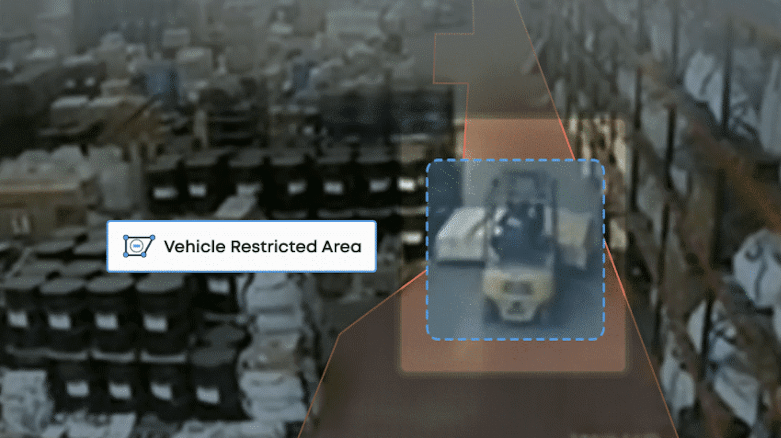 Image of a video camera spotting a vehicle where it is not supposed to be.