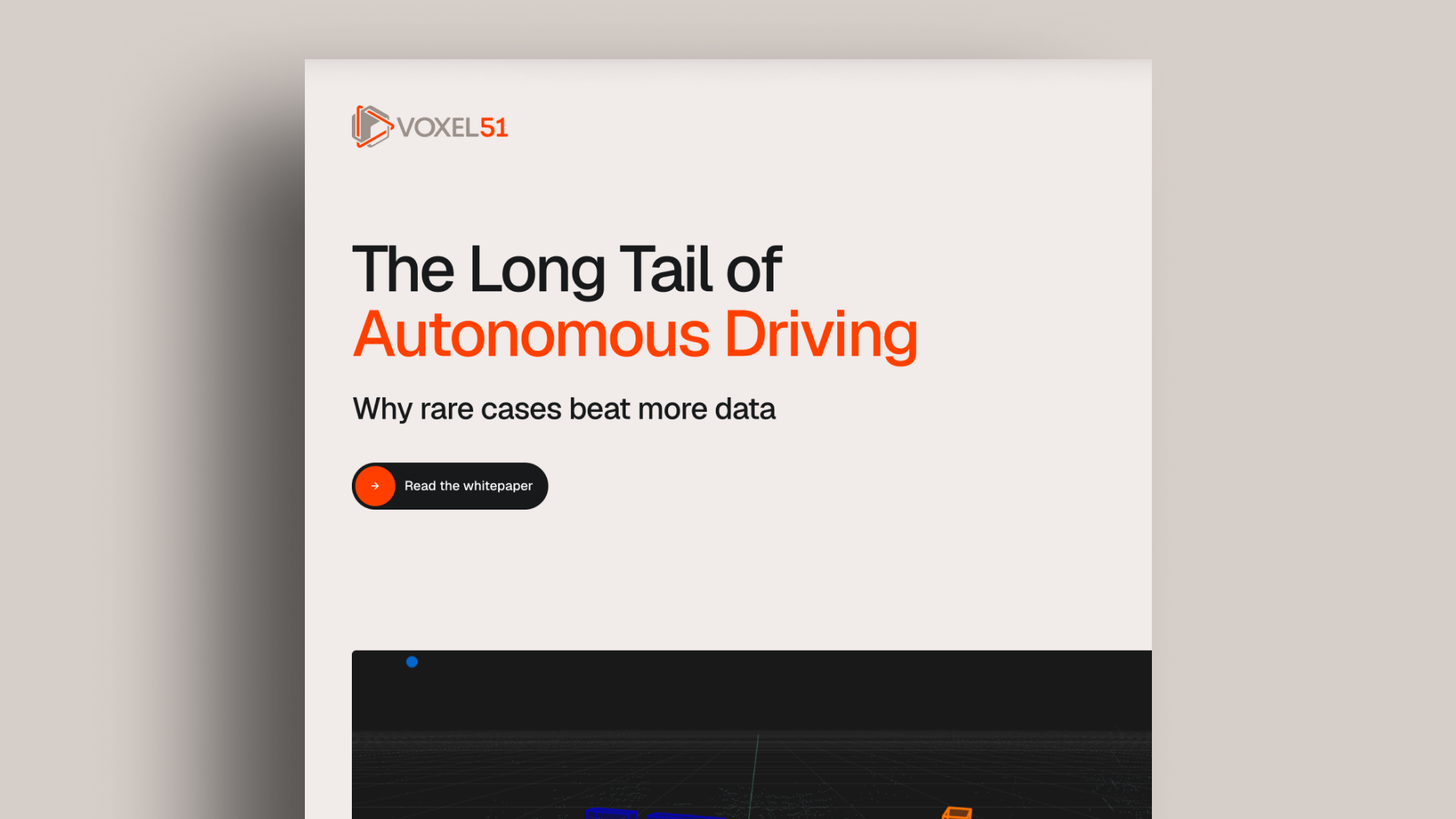 Whitepaper thumbnail image with title: The Long Tail of Autonomous Driving