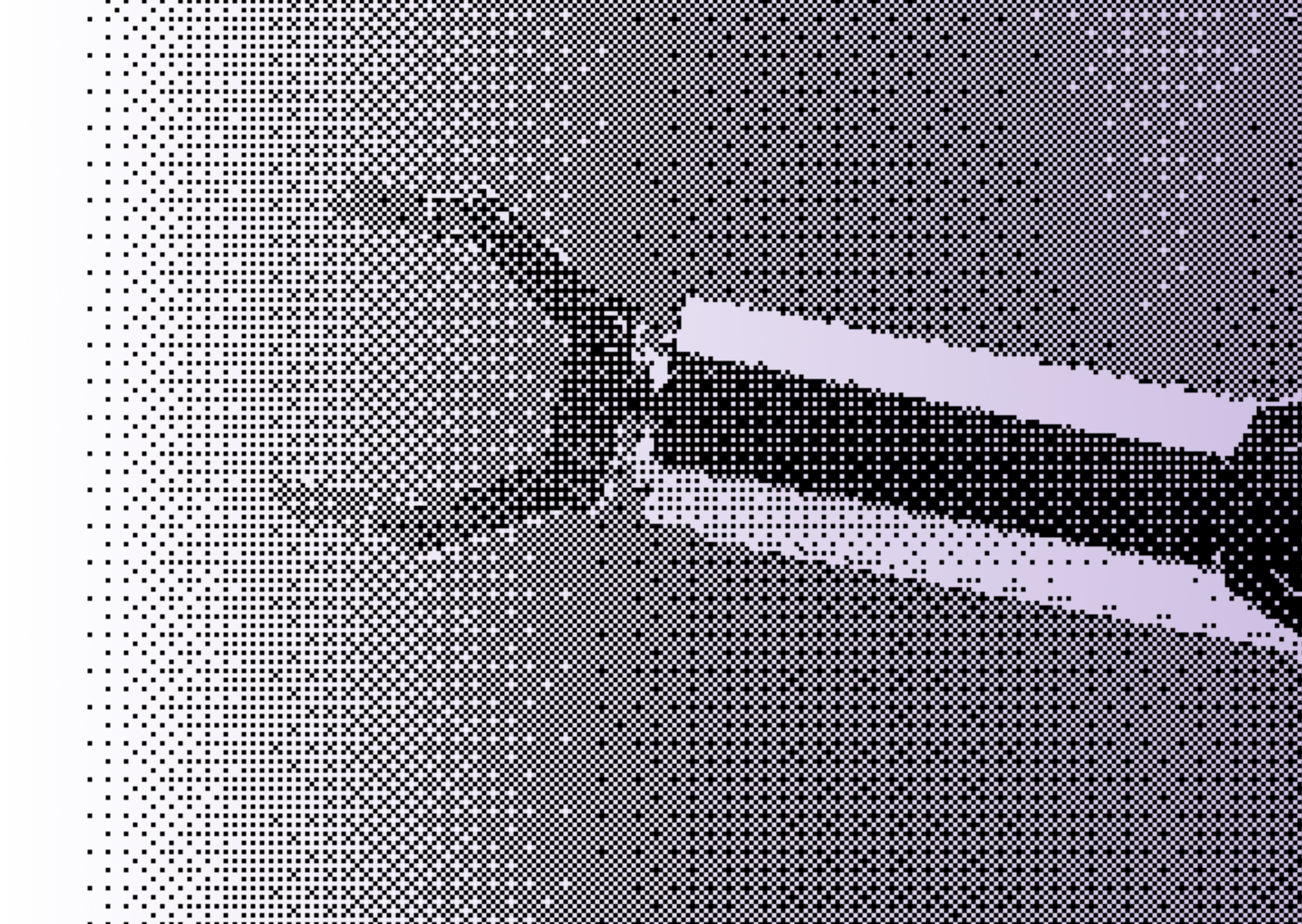 Robotic industrial arm in halftone style