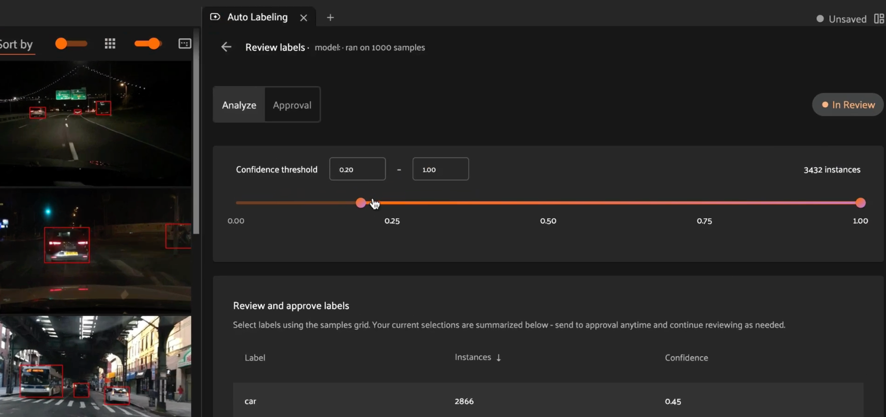 Setting a confidence threshold in FiftyOne’s Verified Auto Labeling