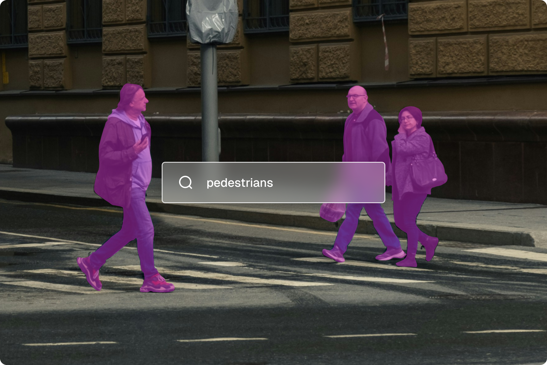 Segment Anything 3 showing pedestrians