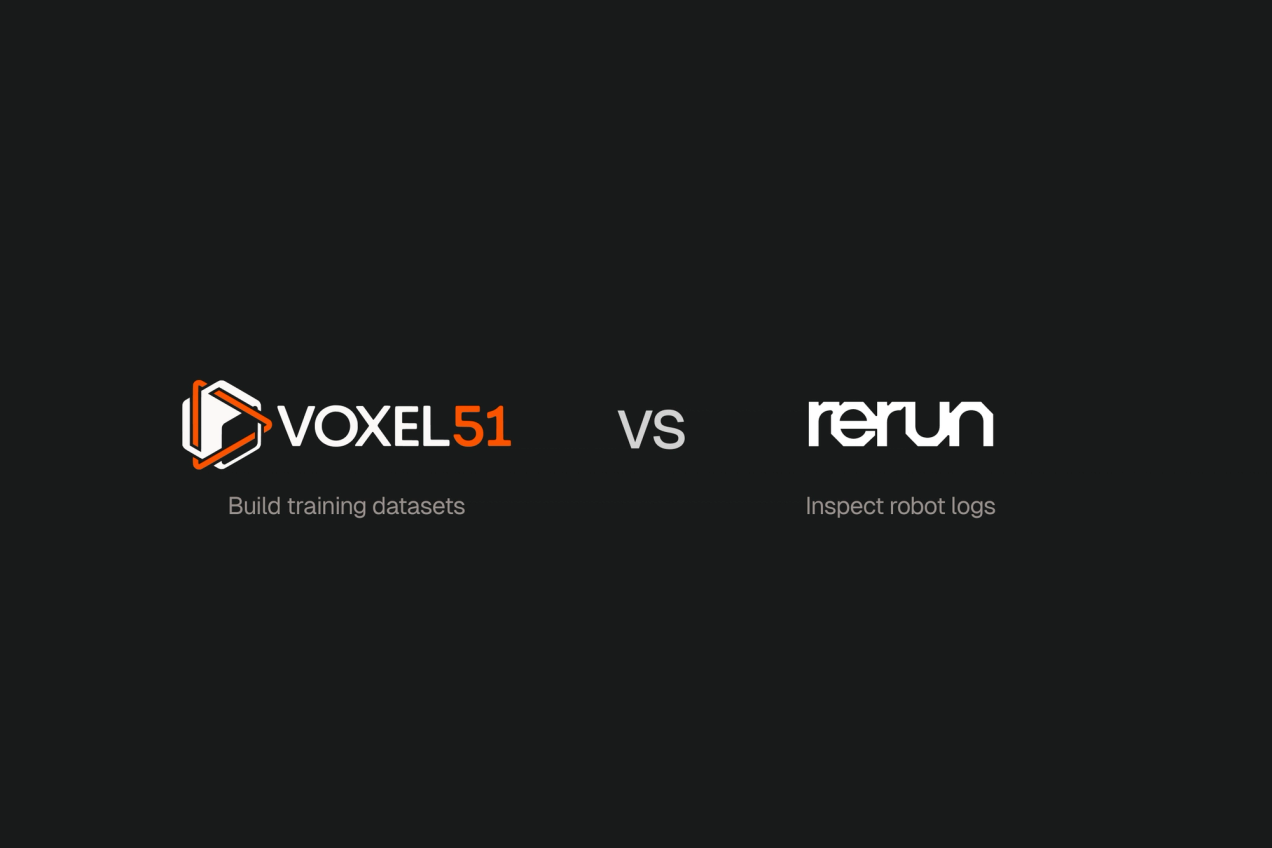 FiftyOne vs Rerun: building training datasets compared with inspecting robot logs for robotics workflows.