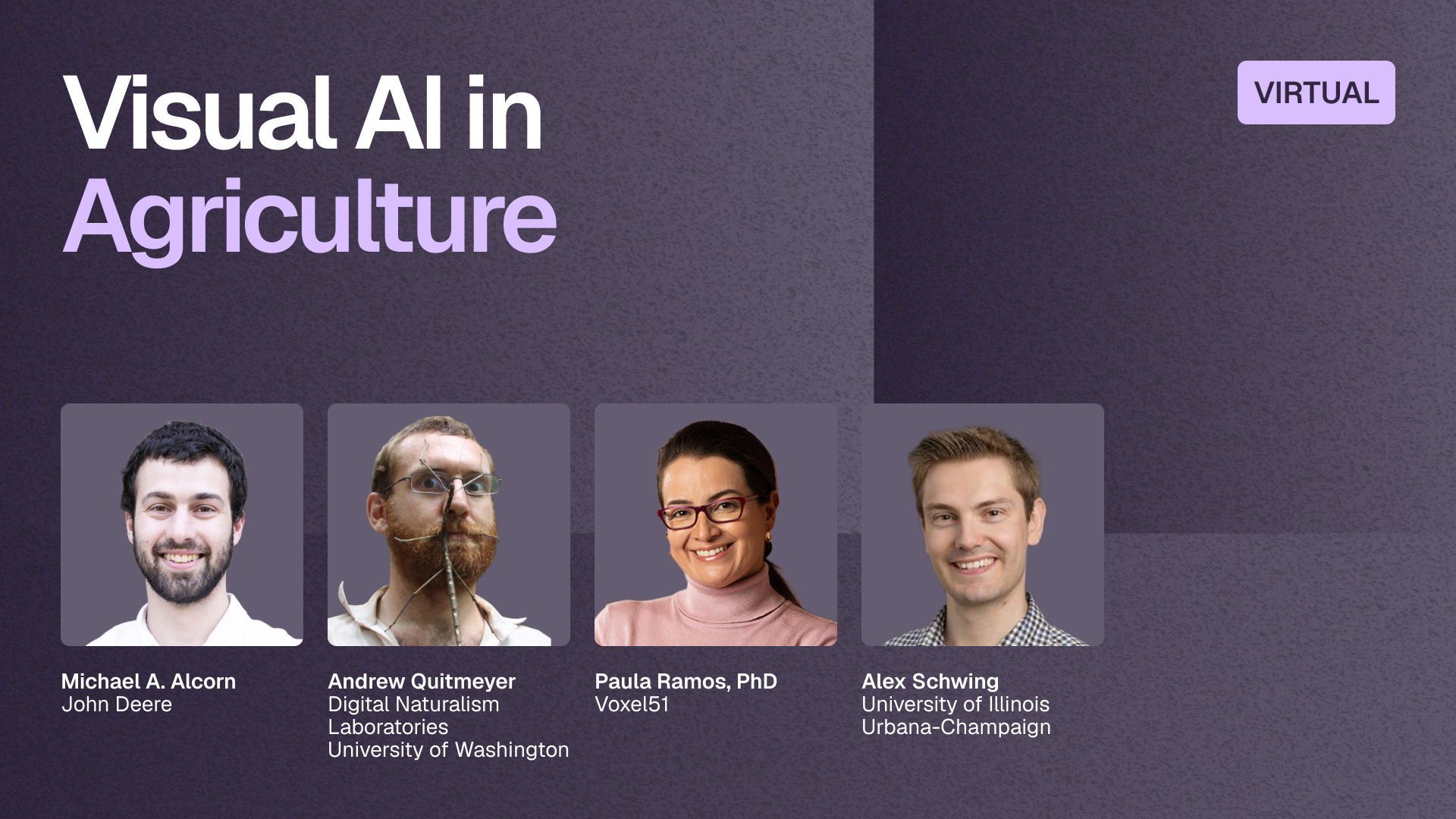 Visual AI in agriculture speakers