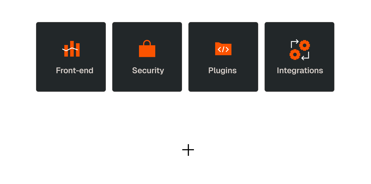 Diagram of FiftyOne's customization options: front-end, security, plugins, and integrations, showing platform extensibility.