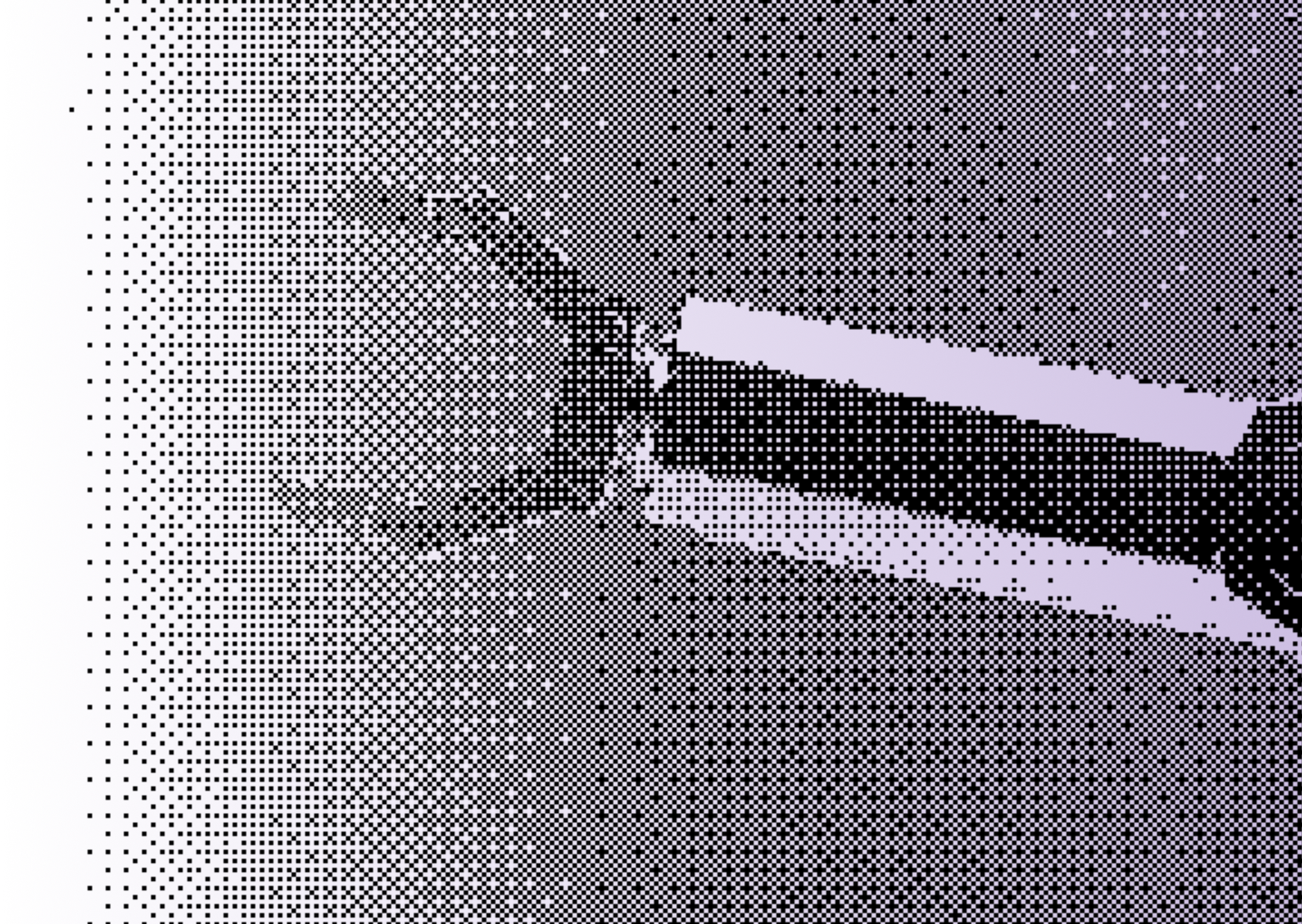 Robotic industrial arm in halftone style