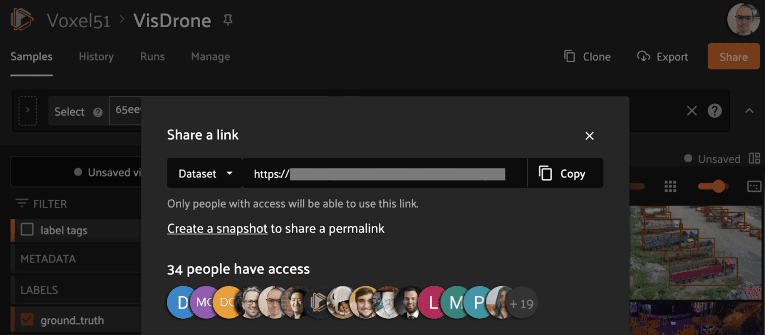 An image of how easy it is to collaborate with your team in FiftyOne.
