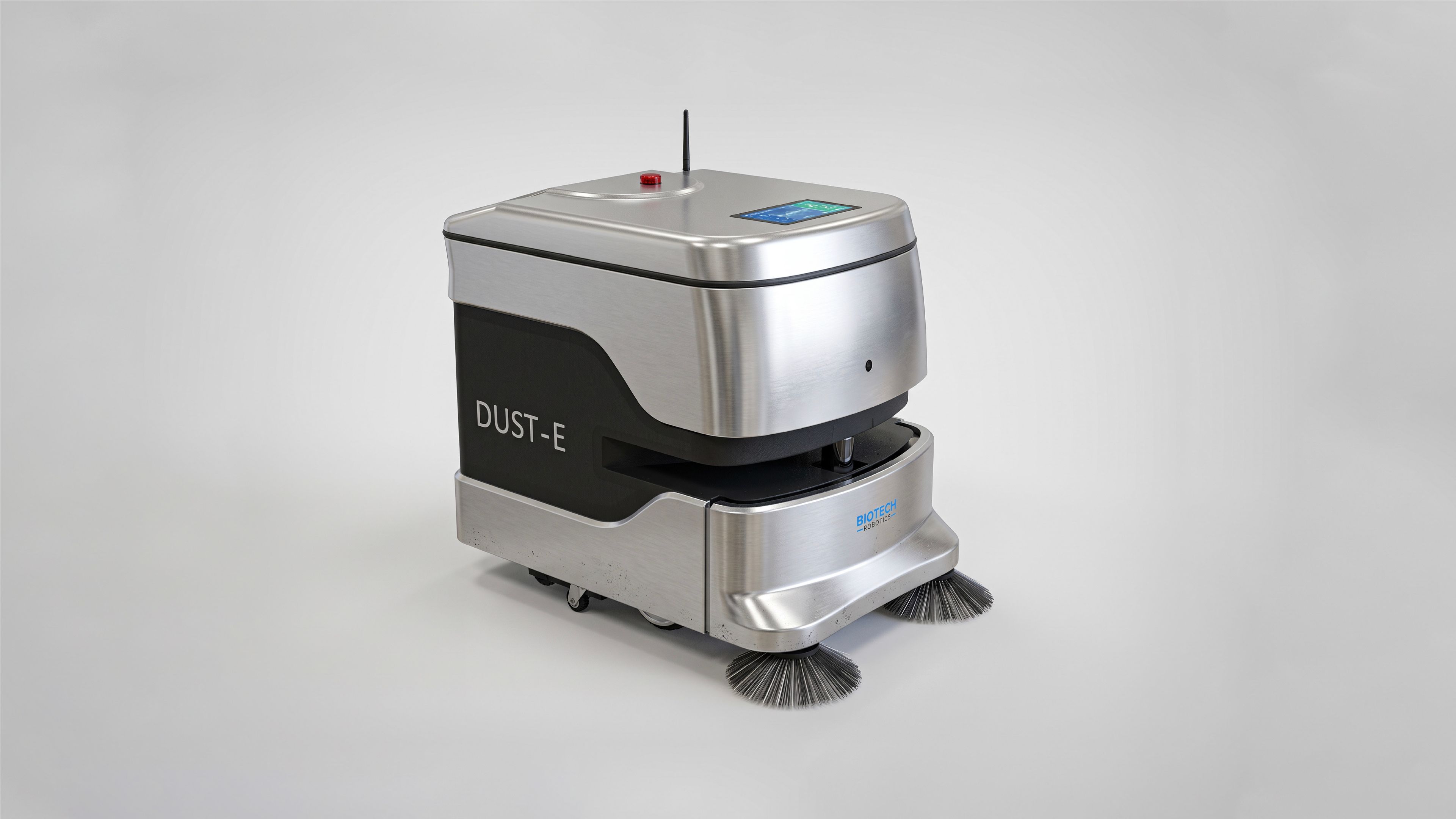 Richtech Robotics’ DUST-E autonomous commercial cleaning robot with dual sweeping brushes