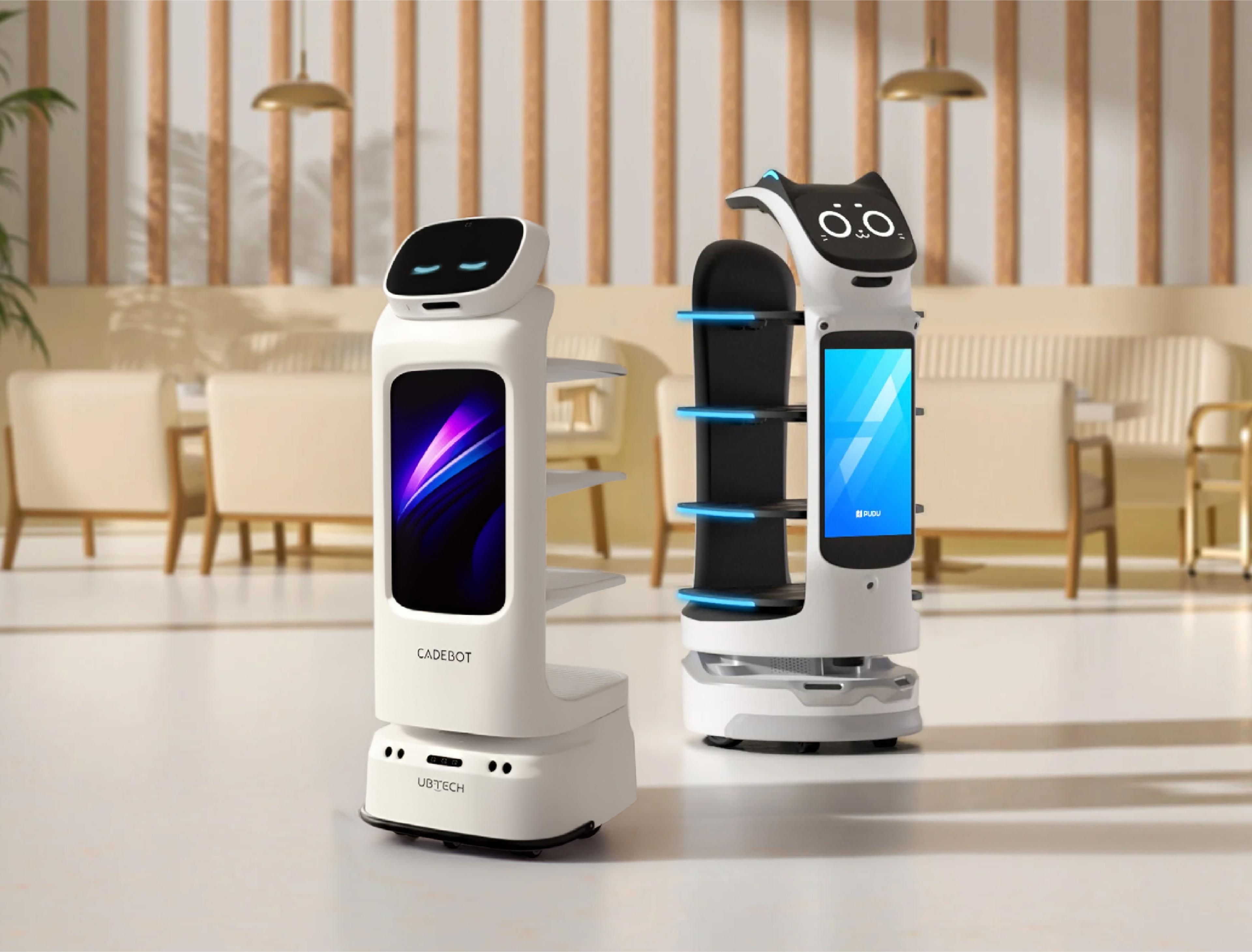 pudu-bellabot-vs-ubtech-cadebot-l100