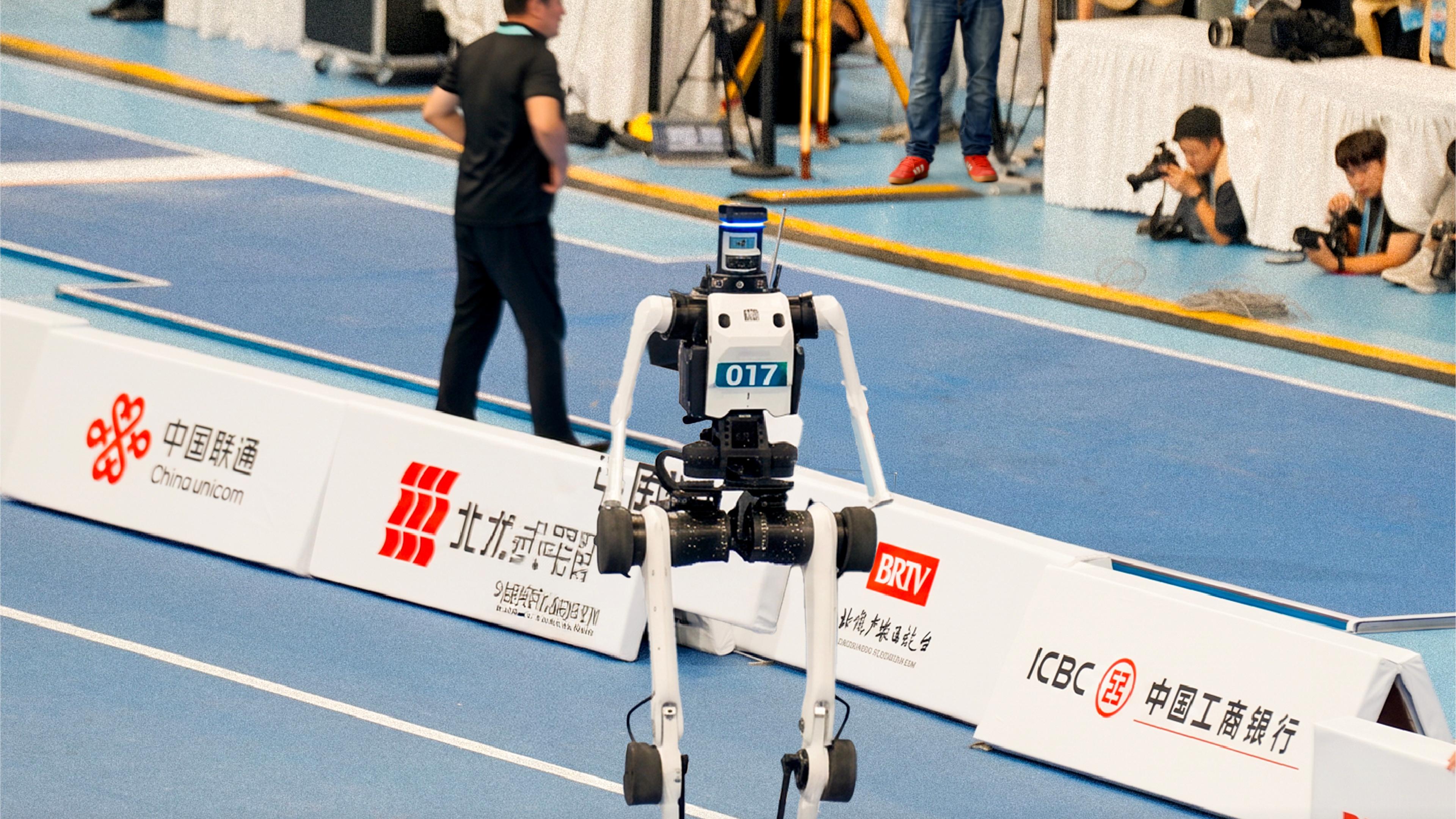 Robots Compete in Football, Boxing and Track Events