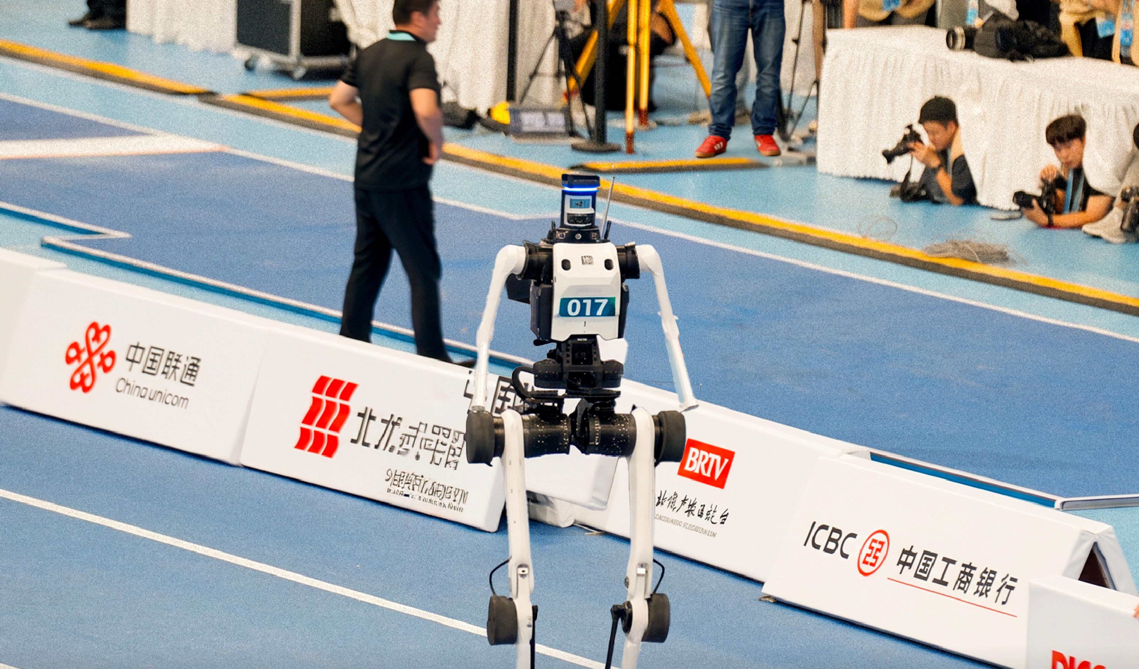 Robots Compete in Football, Boxing and Track Events