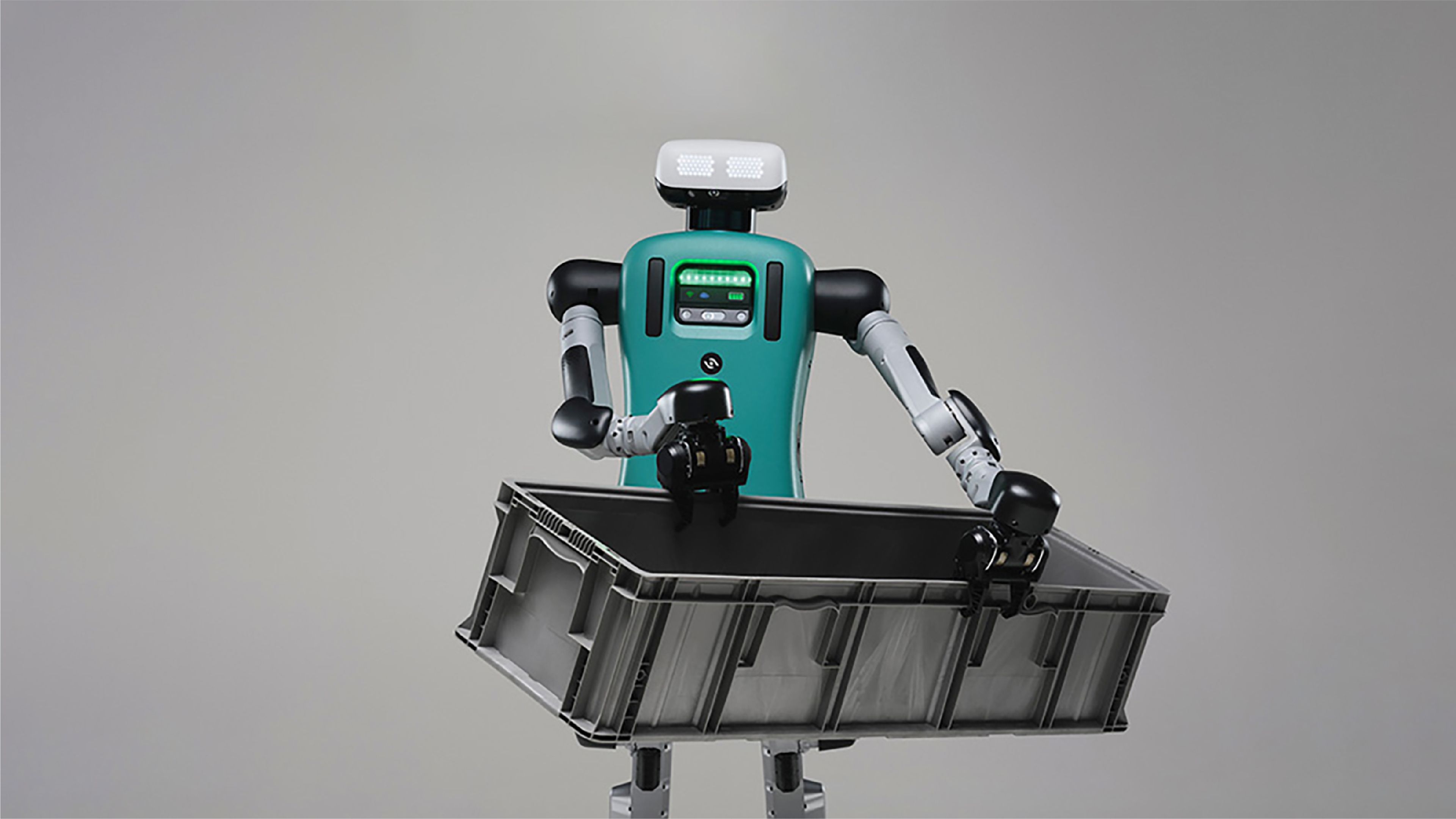 Agility Robotics’ humanoid robot carries a large plastic tote.