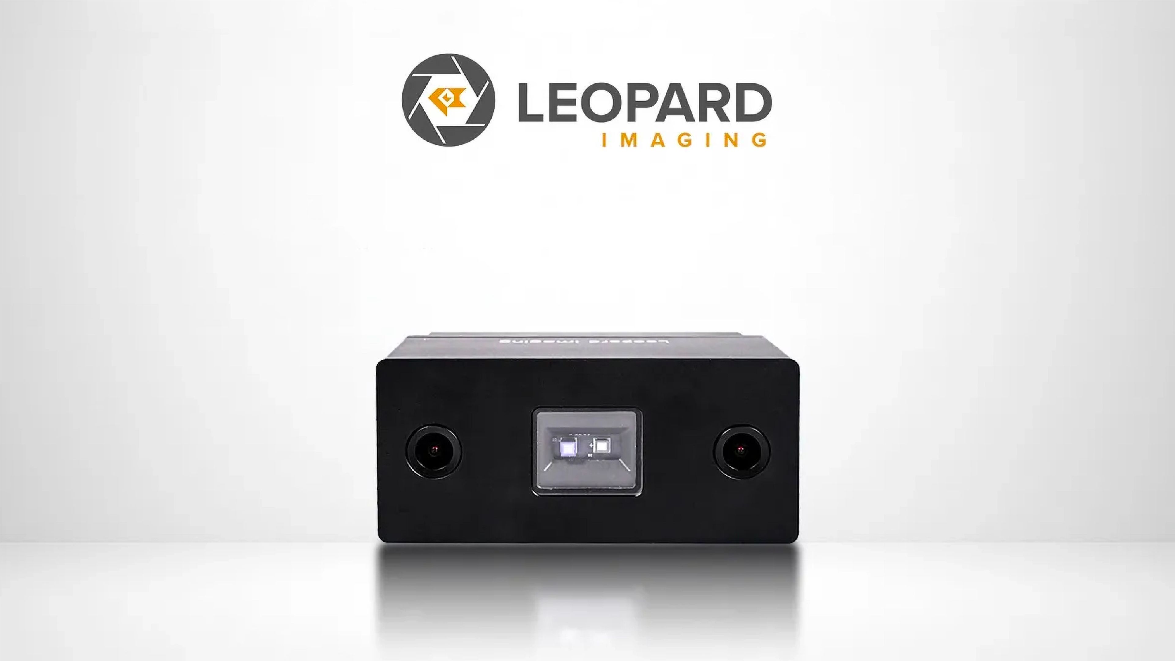 Leopard Imaging 3D perception sensor with two camera lenses and a central depth-sensing module.