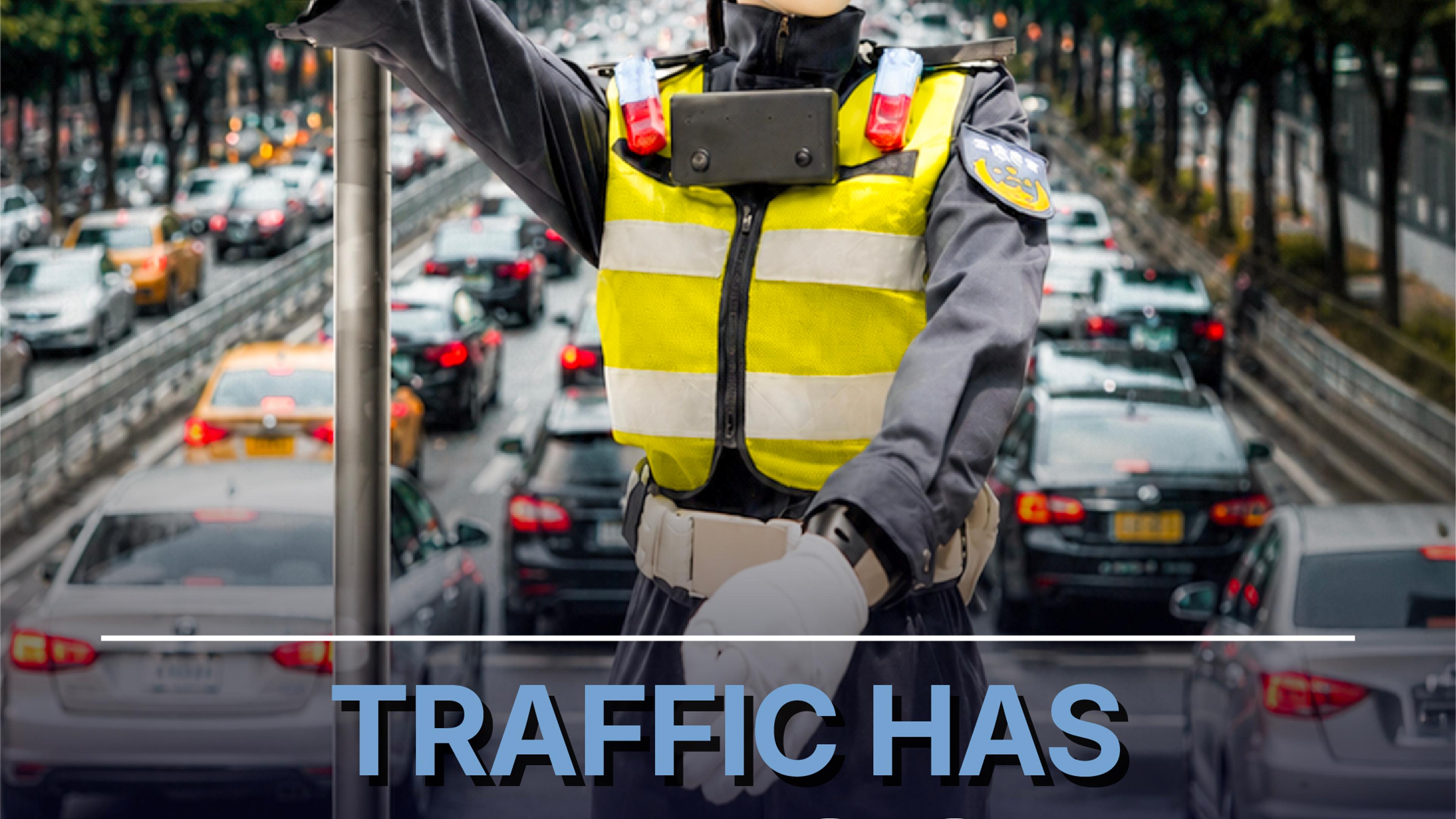 Traffic Management Robots Directs Movement