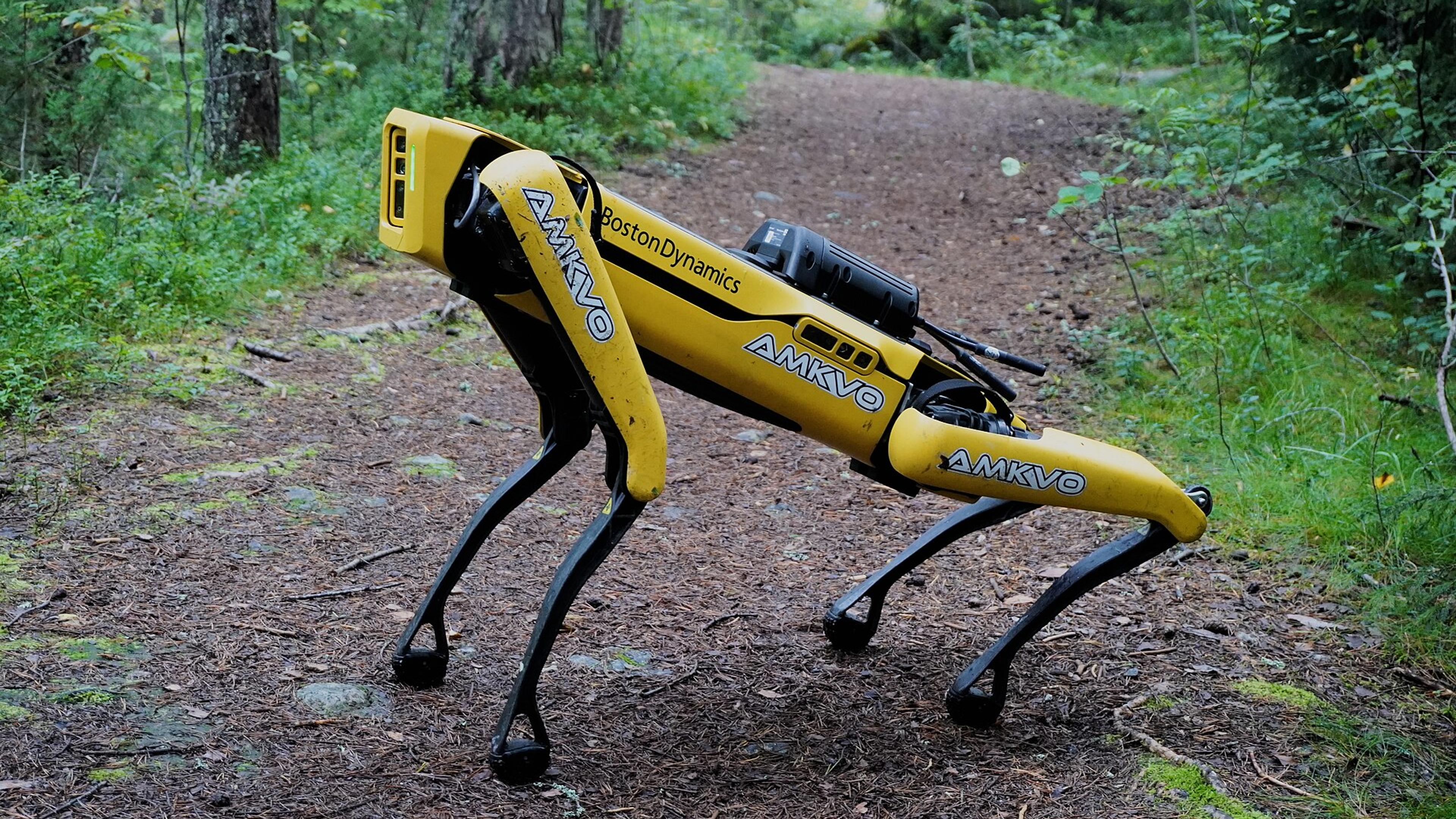 Boston Dynamics Spot robot on an inspection route