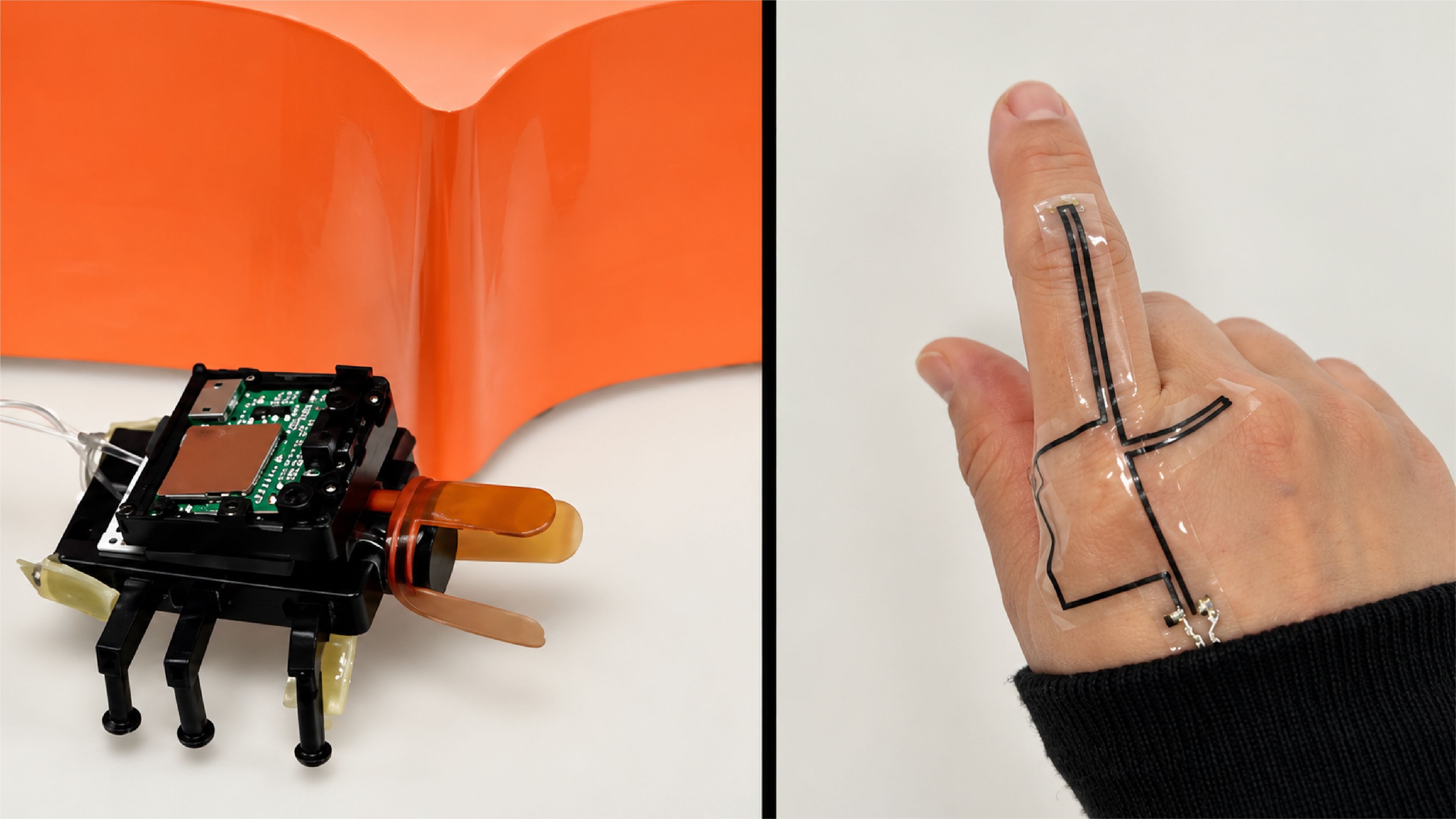 Beetle-Inspired Robot Walks and Grasps With Finger Controls Alone