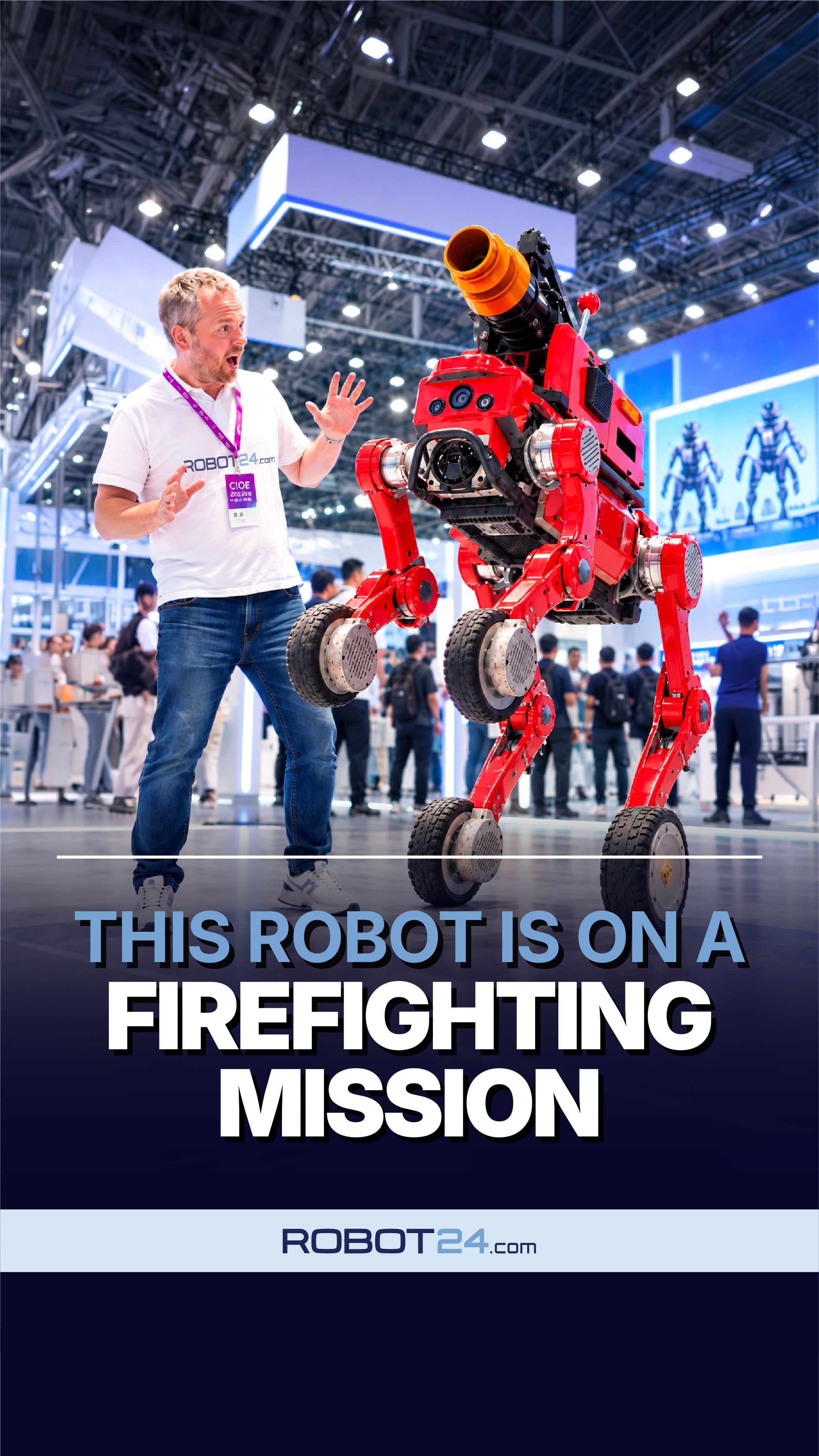 We Found a Wheel-Leg Firefighting Robot at CIOE 2026 🚒🤖