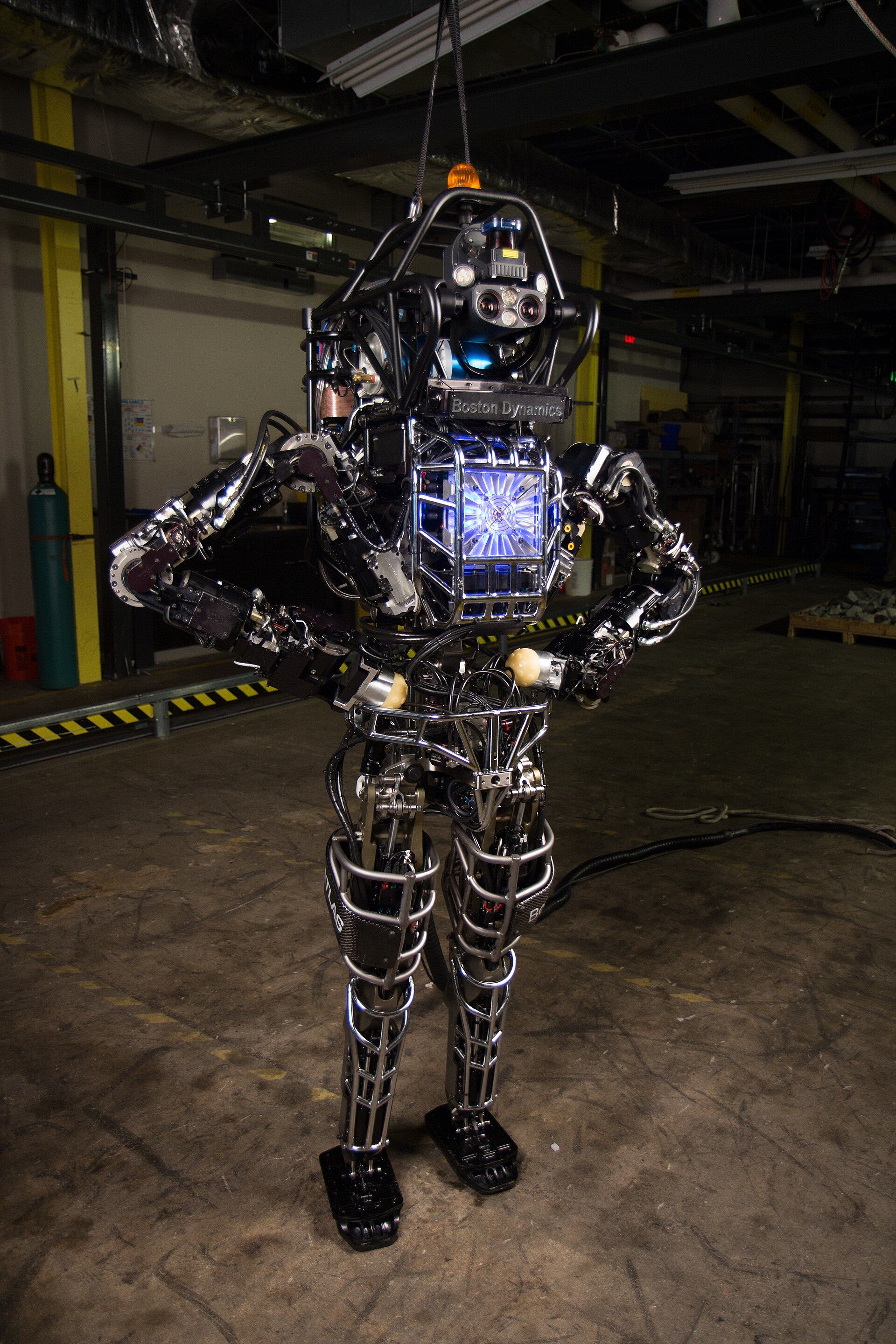 Humanoid robot in a laboratory environment