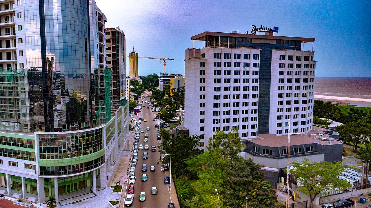 streets and buildings in Brazzaville, Congo