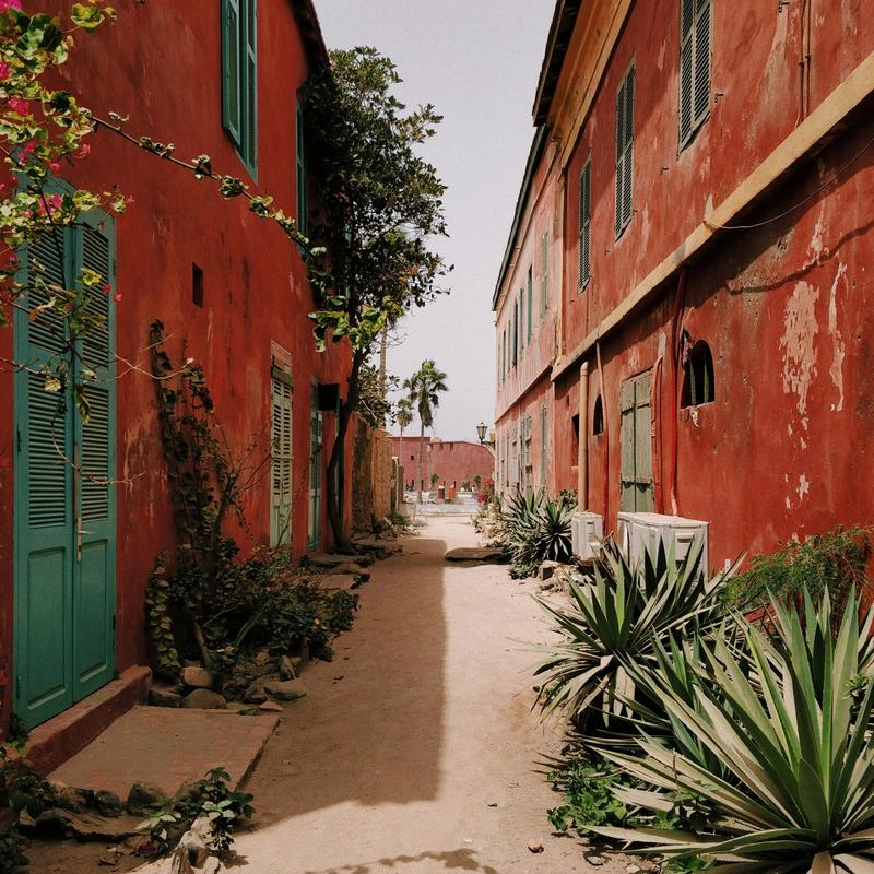 Alley in Île de Gorée, Dakar, Senegal