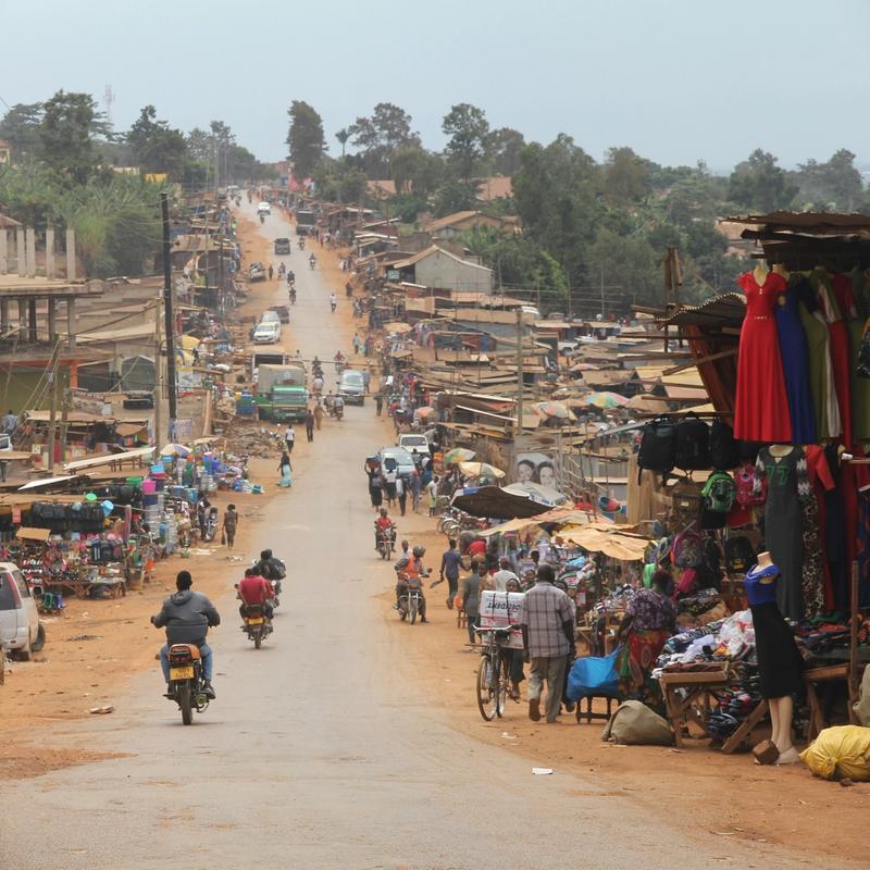 Road in Mukono, Uganda