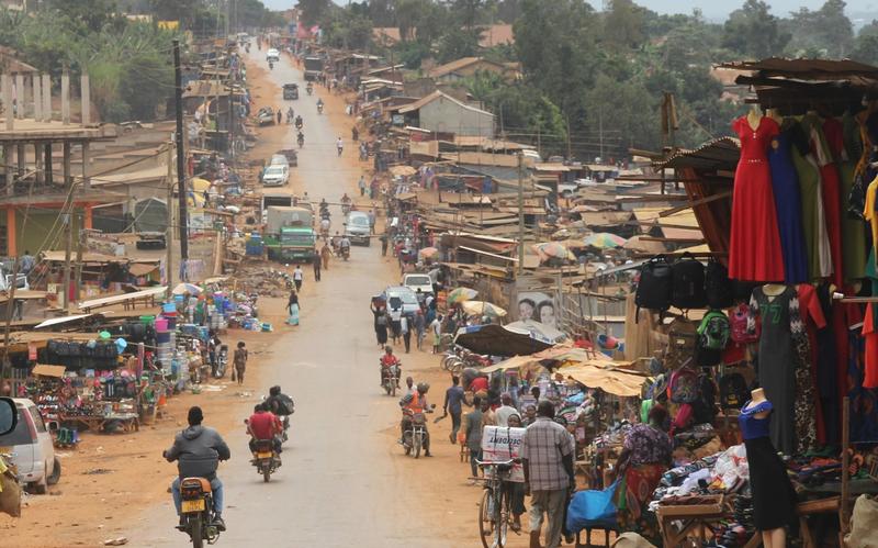Road in Mukono, Uganda