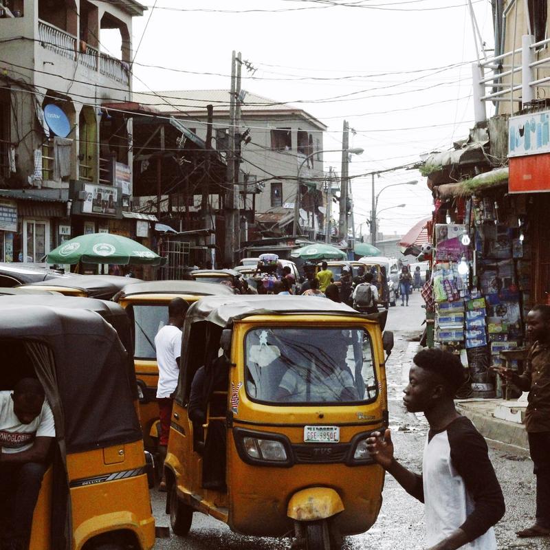 A street scene in Lagos Nigeria