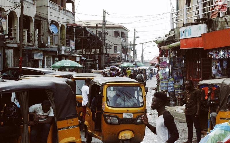 A street scene in Lagos Nigeria