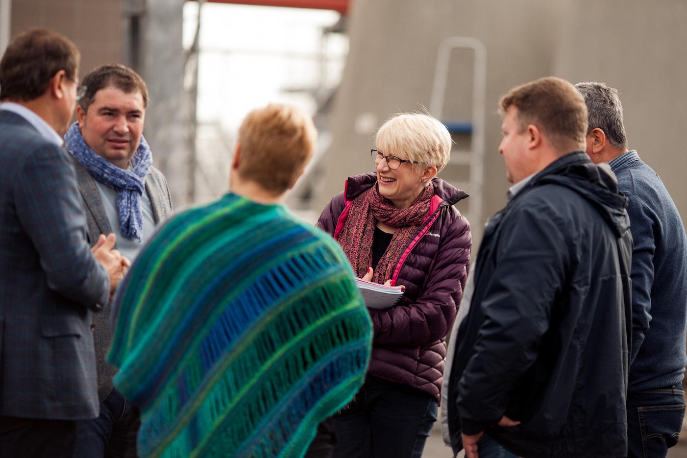Caroline Gilby on the Ukraine border with Vinaria Purcari
