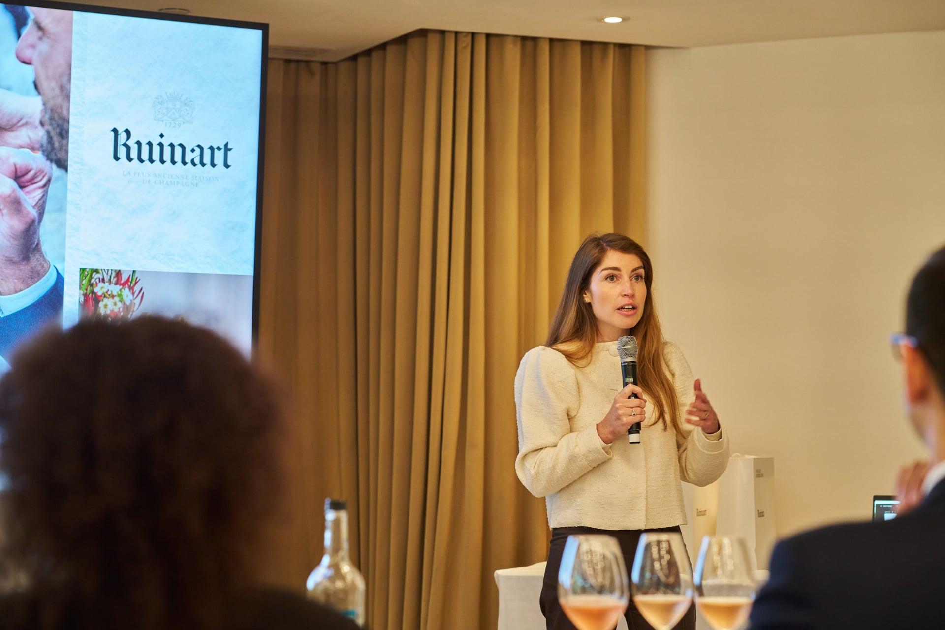 New Ruinart chef de cave, Caroline Fiot, debuts at UK Somm Challenge