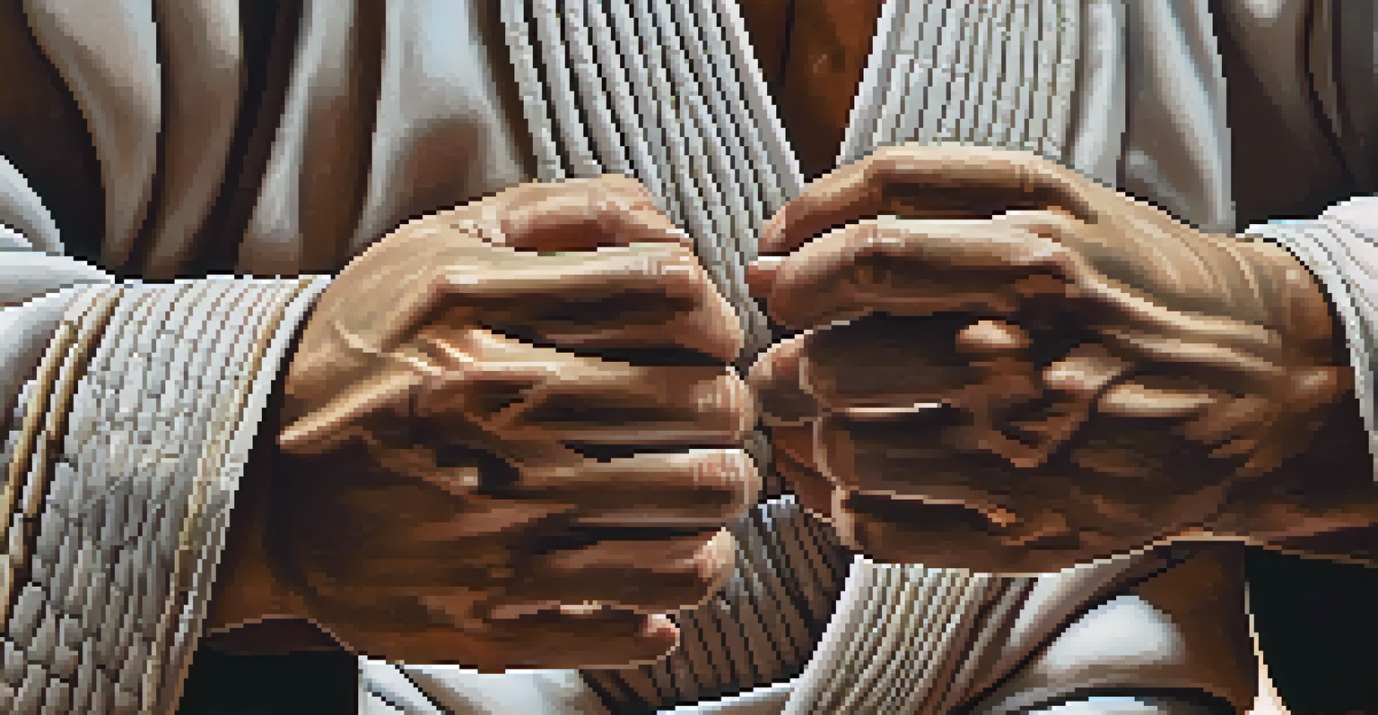 A close-up of hands demonstrating a joint lock technique in Sambo, focusing on the precision and strength involved.