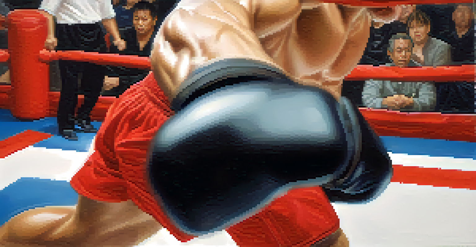A close-up view of focus pads being hit by a martial artist's fist, highlighting the strength and precision of their strike.