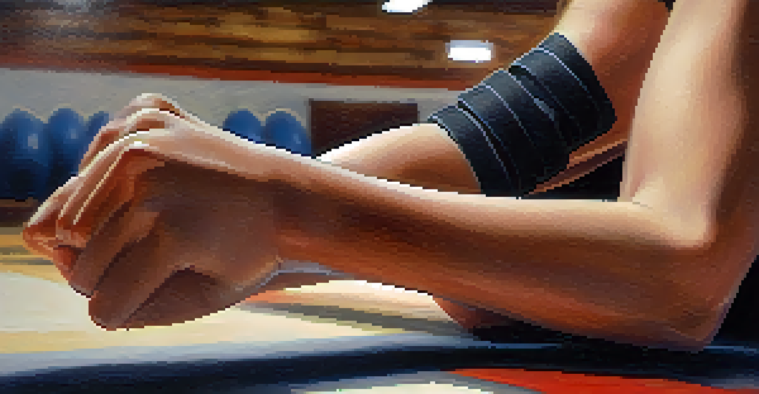 Close-up of a woman's hands practicing a self-defense technique, showcasing strength and concentration.