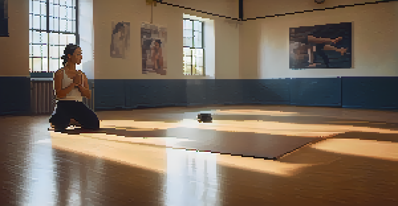A close-up of a woman practicing self-defense techniques in a class, showing her concentration and determination.