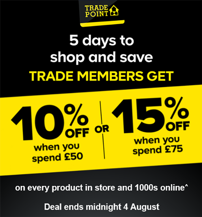Even bigger savings at B&Q TradePoint