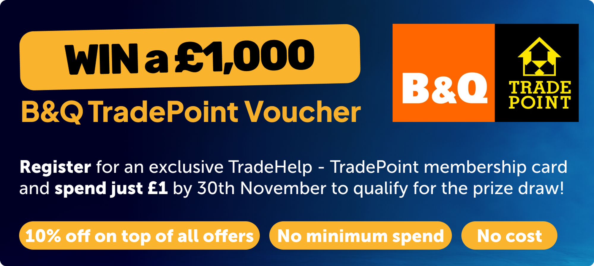 Save 10% at B&Q TradePoint.