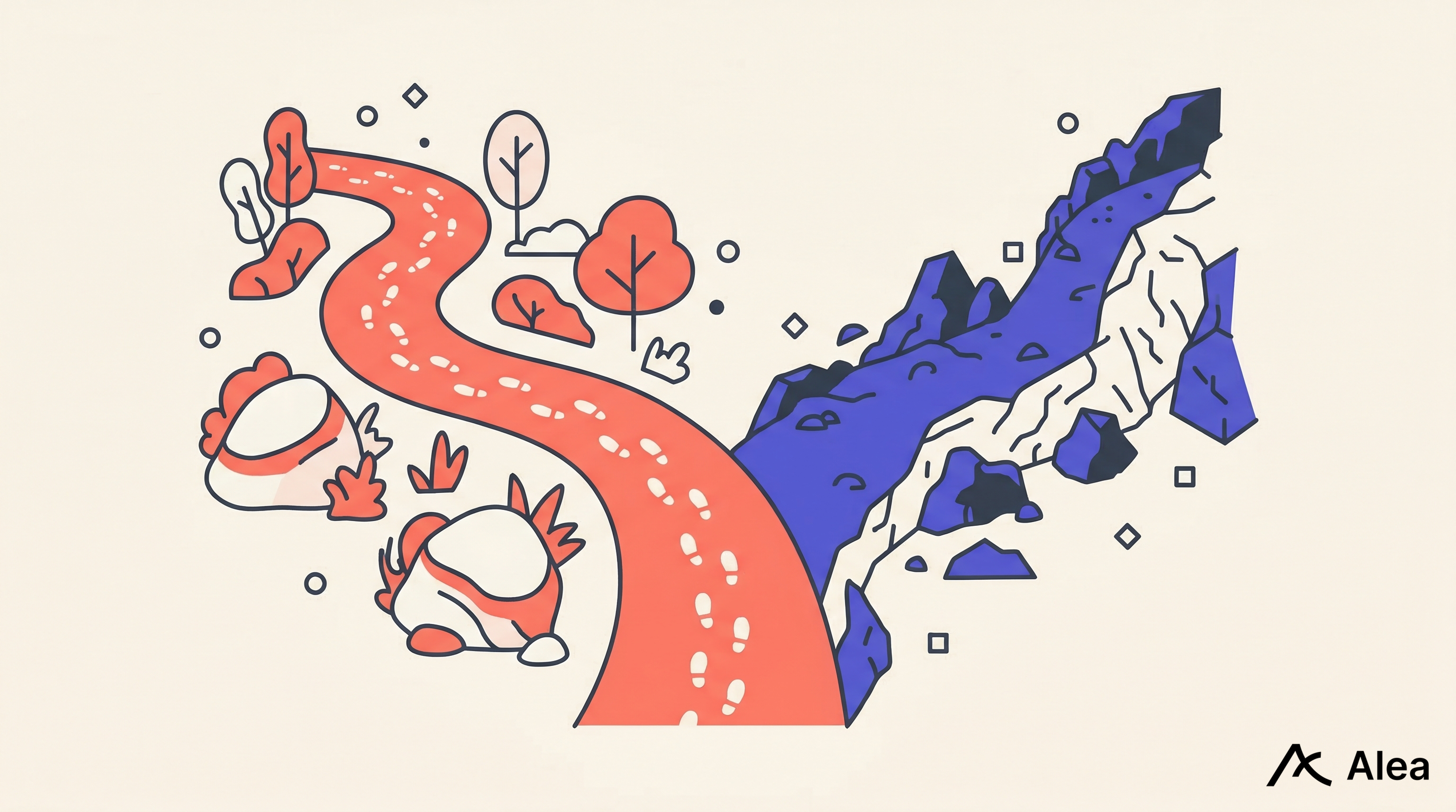 The easy path gets all the traffic. The hard path — defining the problem, choosing what matters — stays empty.