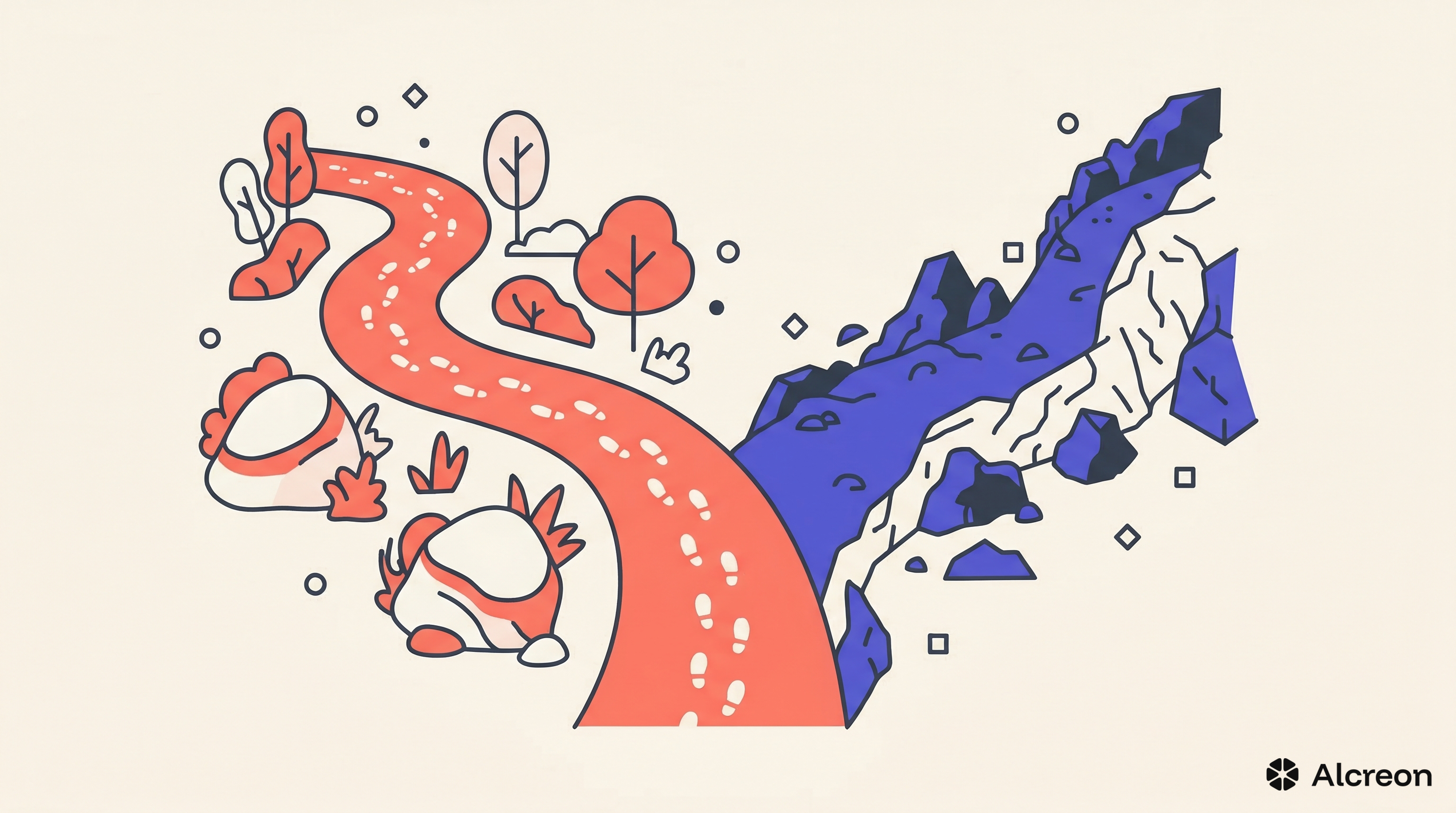 The easy path gets all the traffic. The hard path — defining the problem, choosing what matters — stays empty.