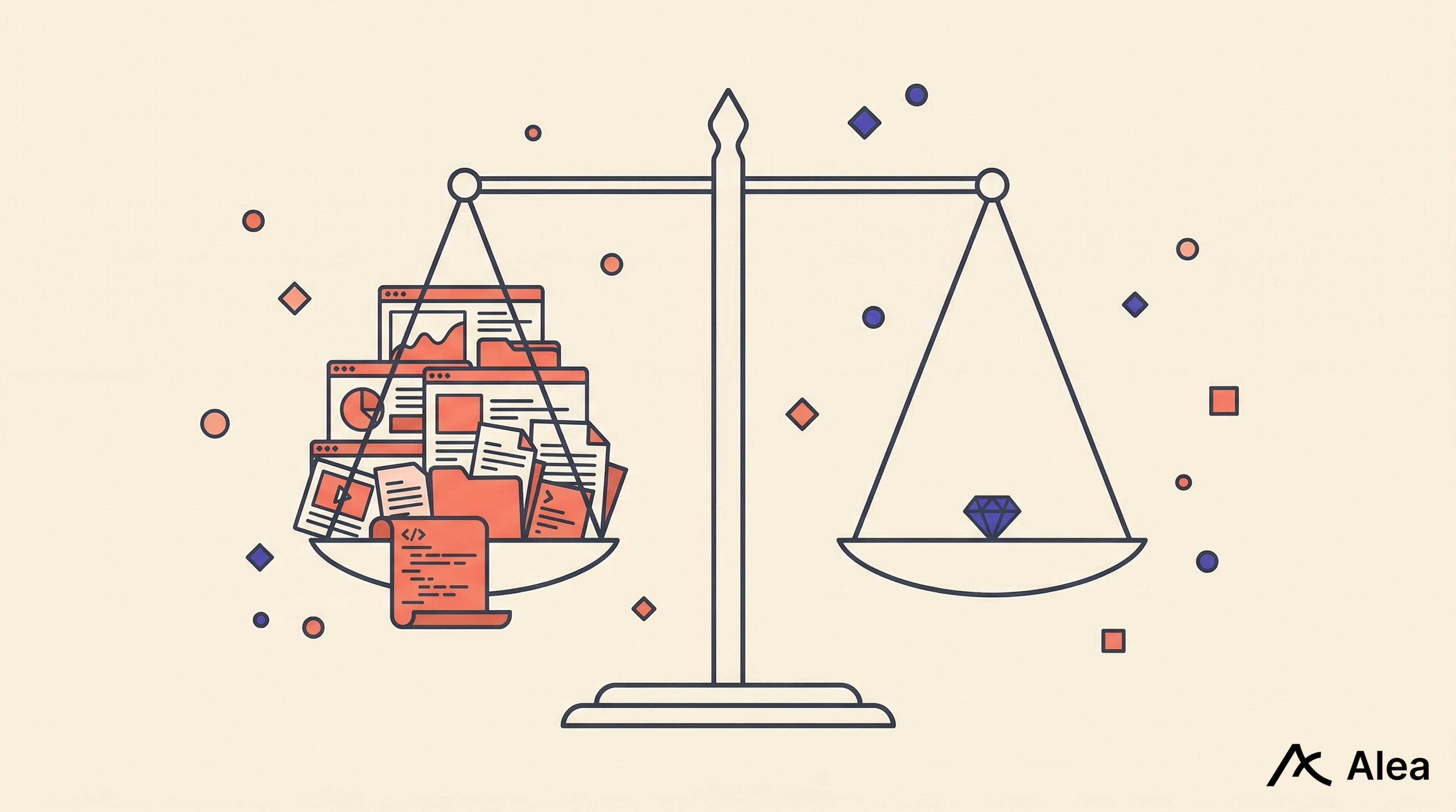 Output is abundant. Judgment — knowing what to keep — remains scarce.