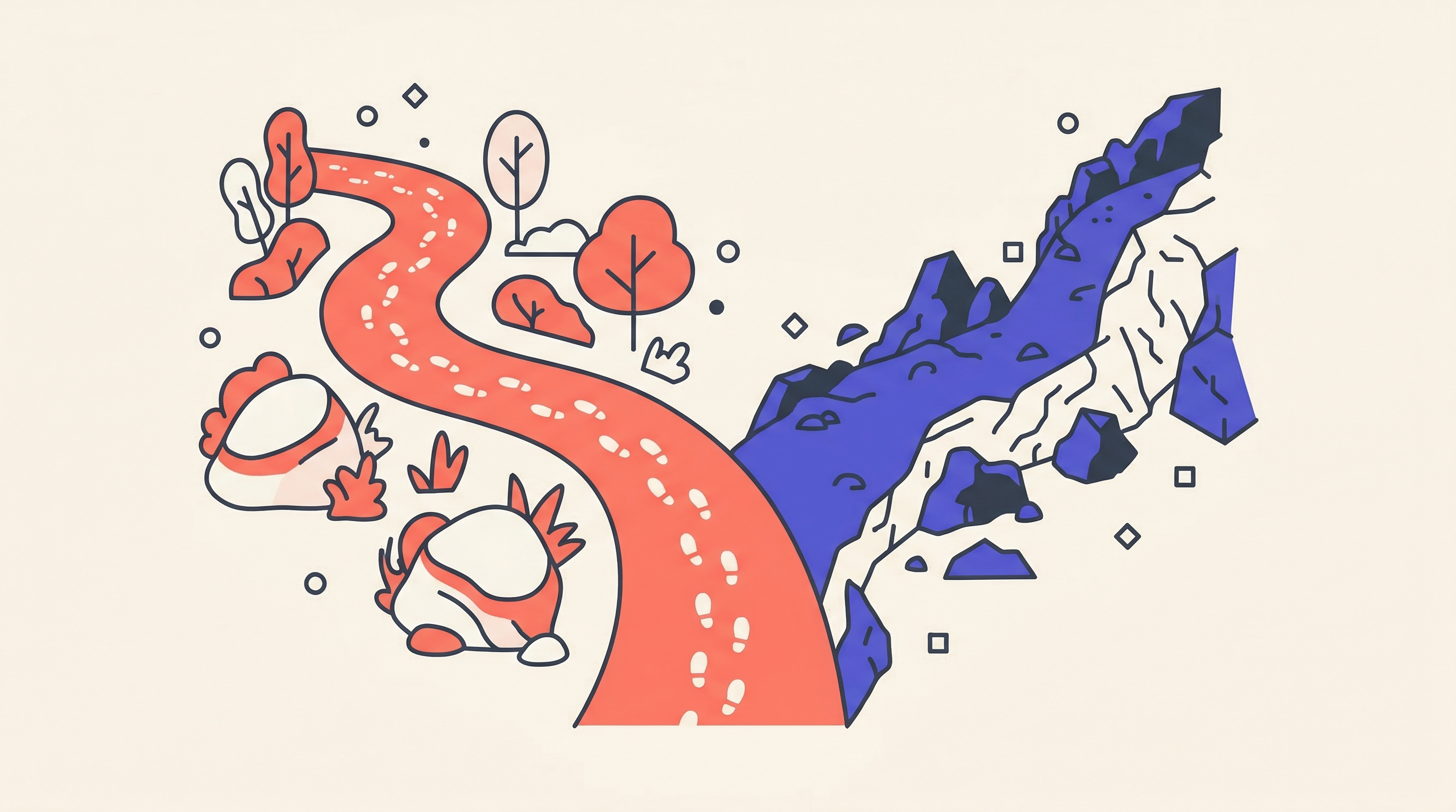 The easy path gets all the traffic. The hard path — defining the problem, choosing what matters — stays empty.