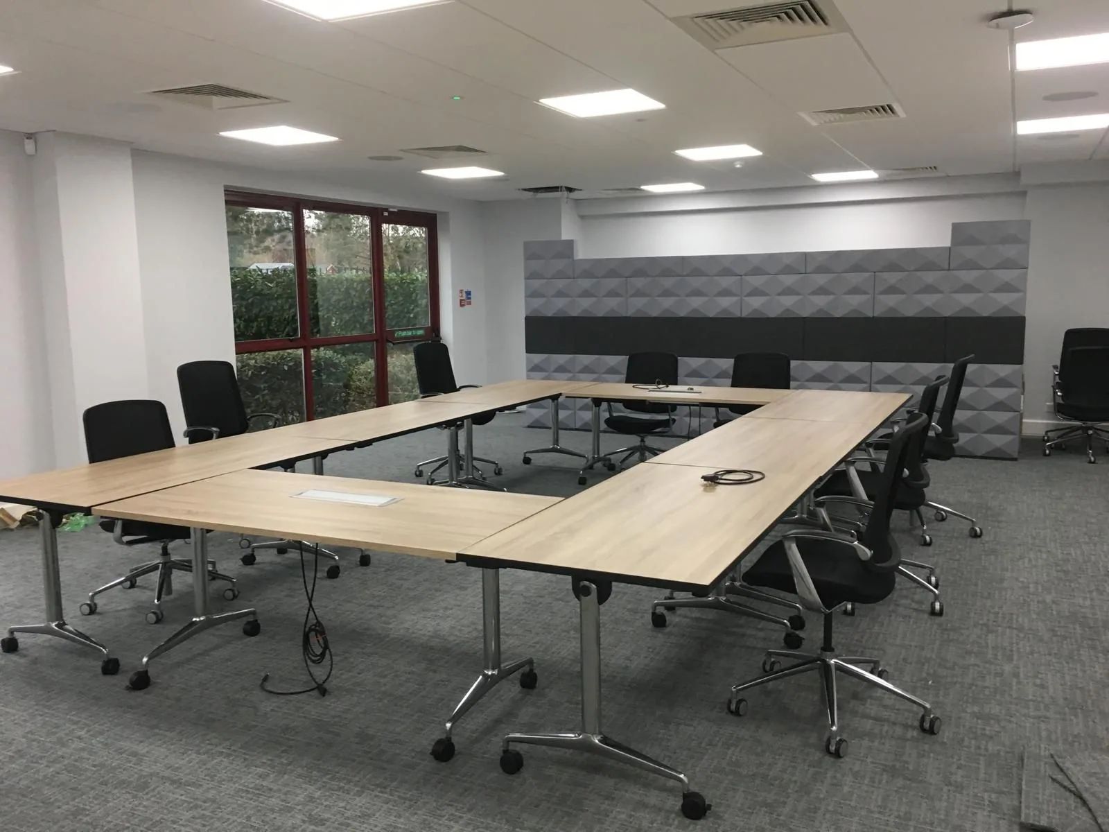 Completed commercial meeting room and interior fit out