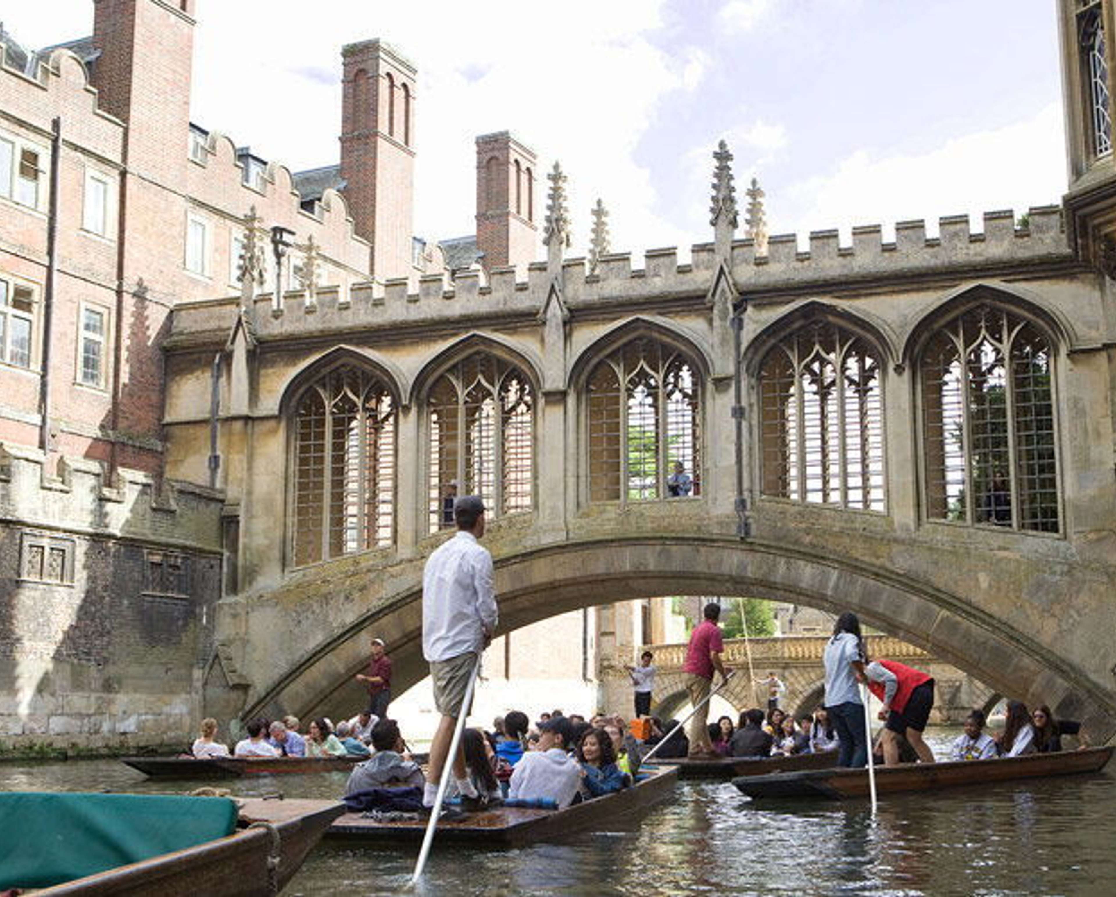 Oxford Royale students punting in Cambridge