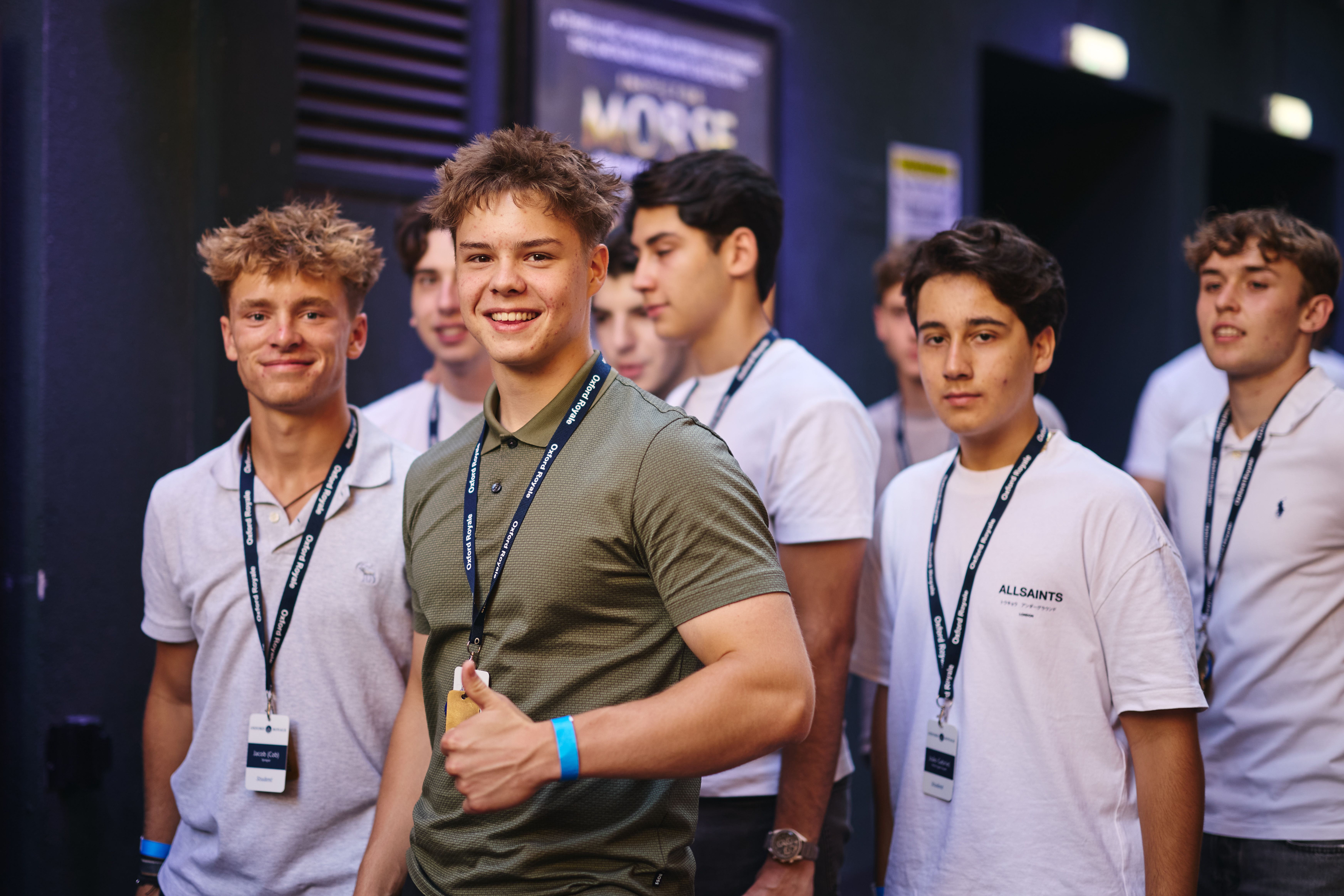 Group of students enjoying an evening out