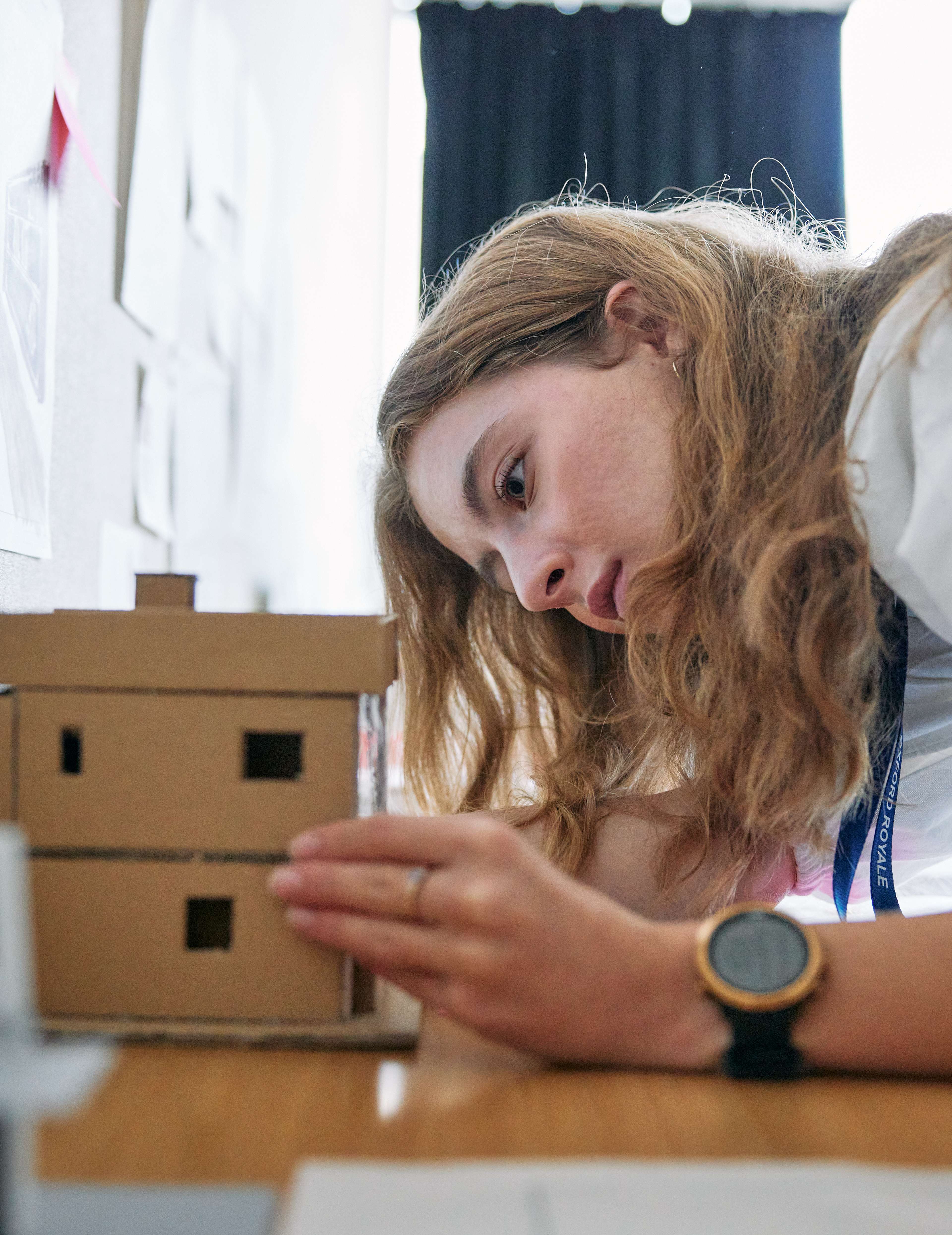 Oxford Royale Student building a model building
