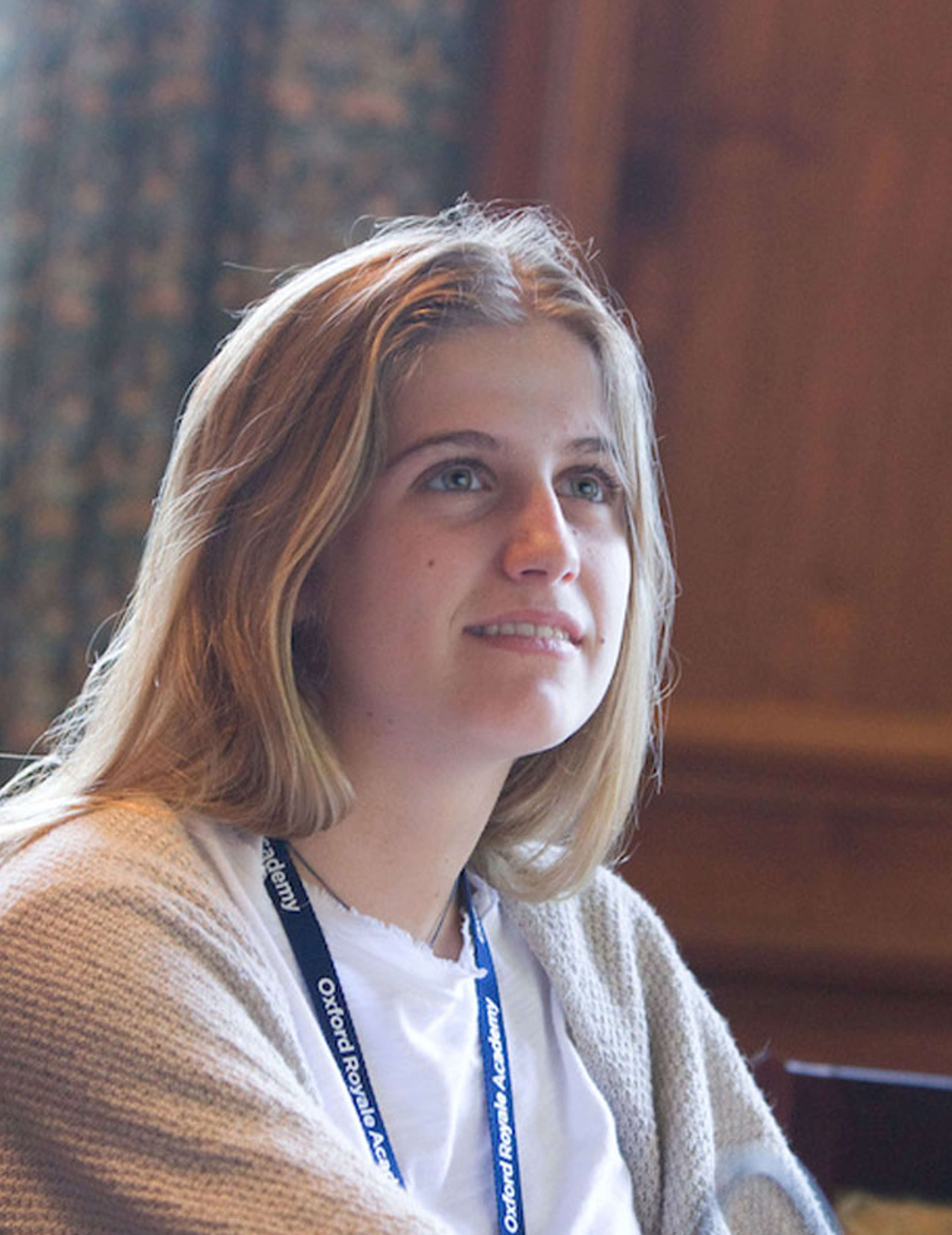 Two business students learning in a classroom