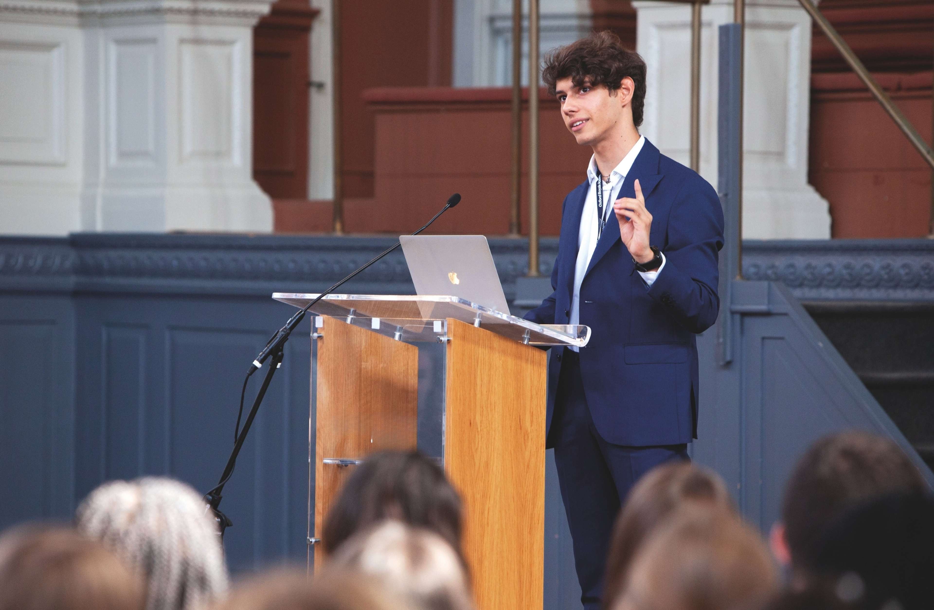 Oxford Royale student presenting