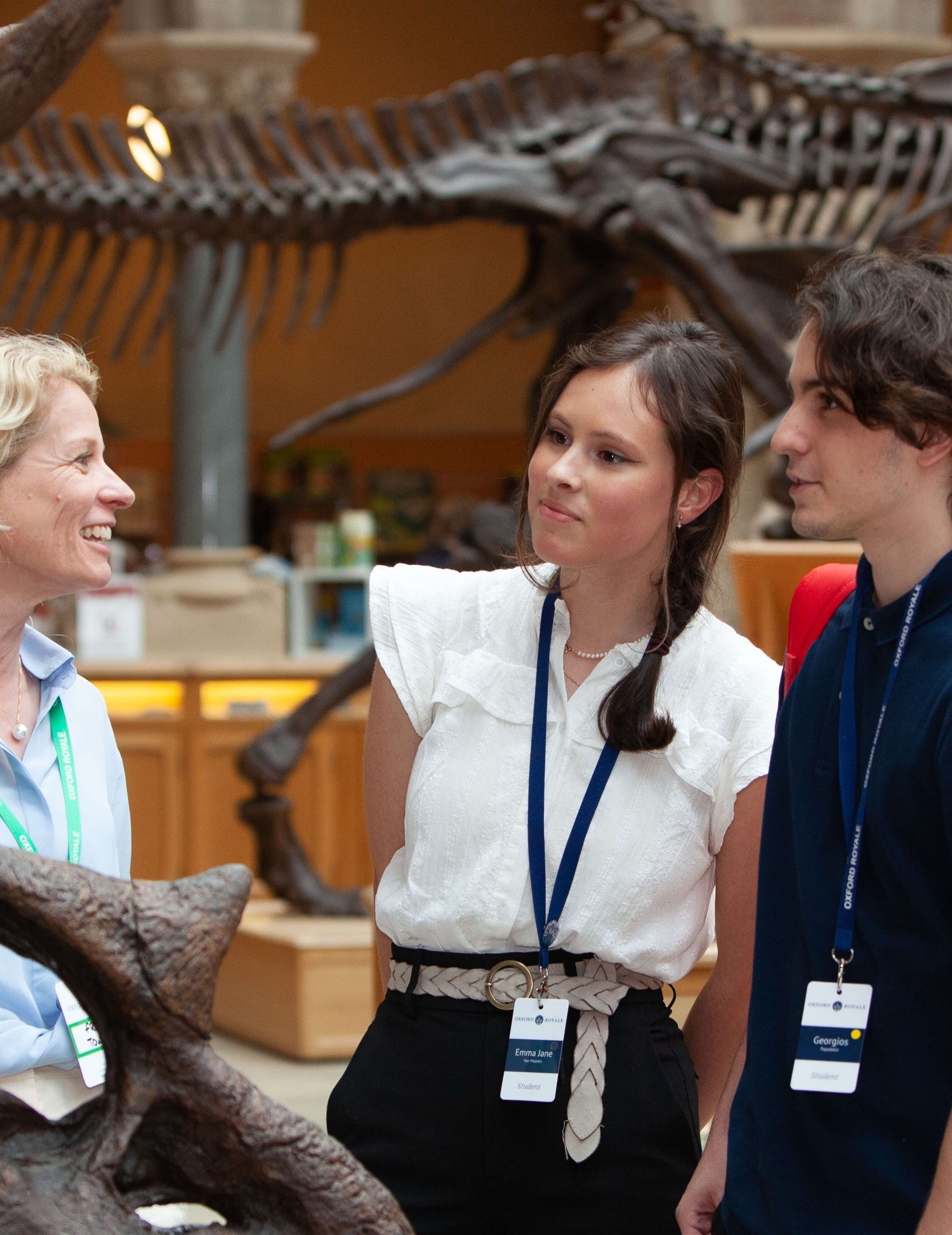Oxford Royale student in a musuem