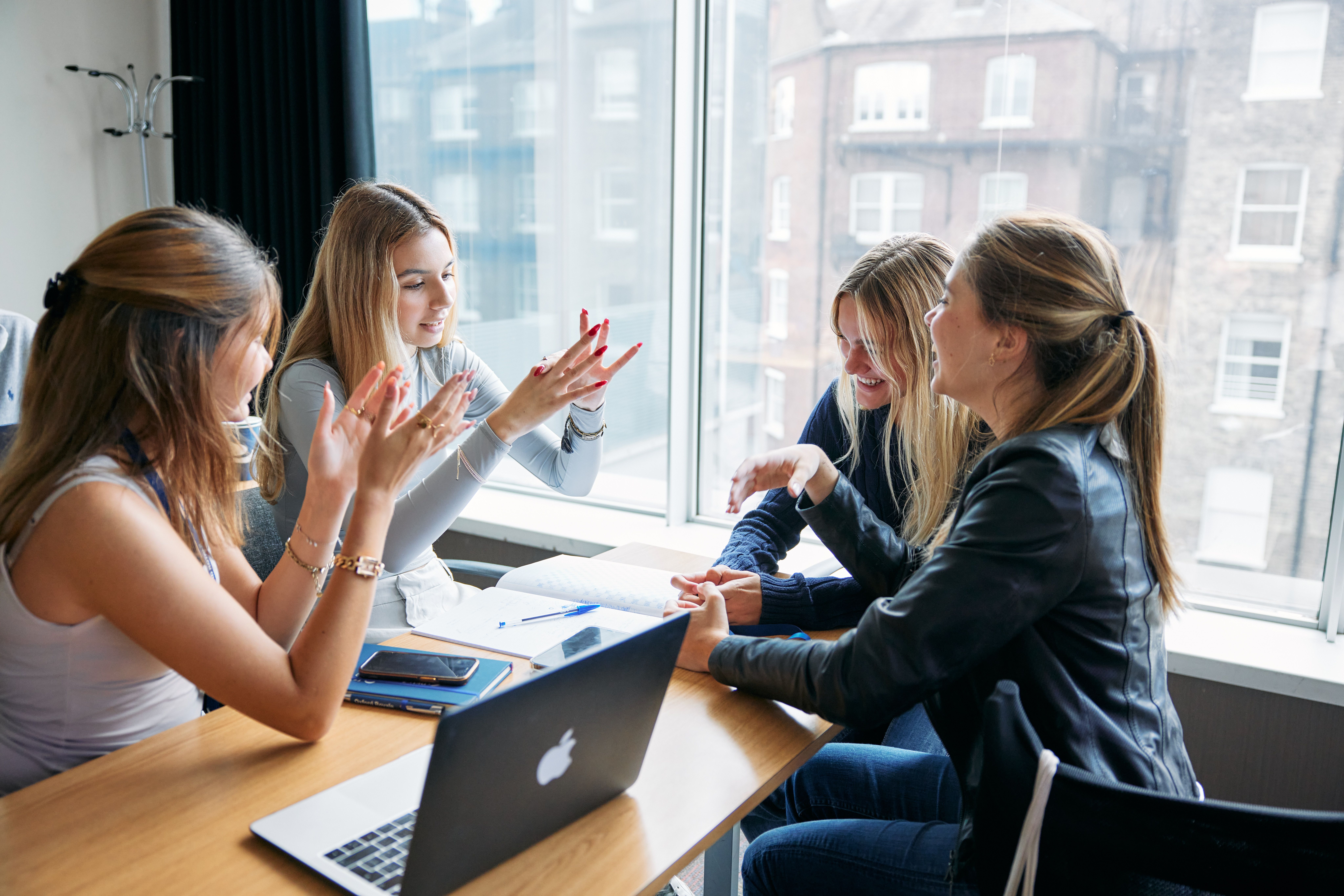 Students engaging in group activity