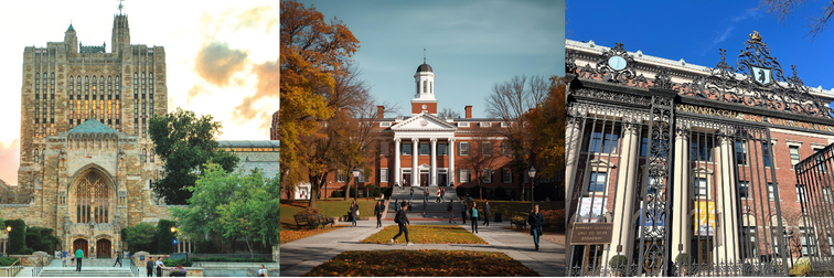 Yale University, Harvard University and Barnard College, Columbia University