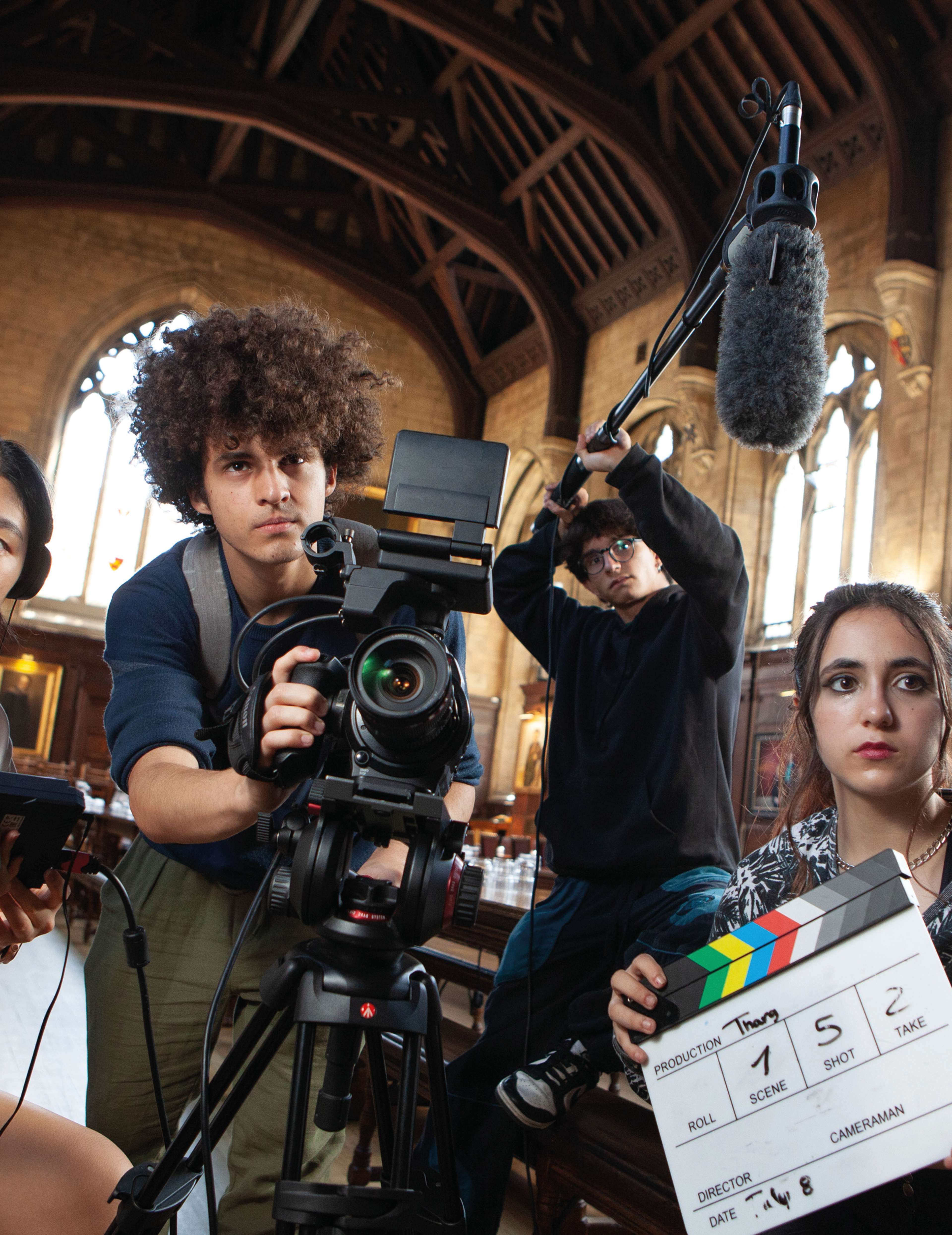 Oxford Royale student making a film in
